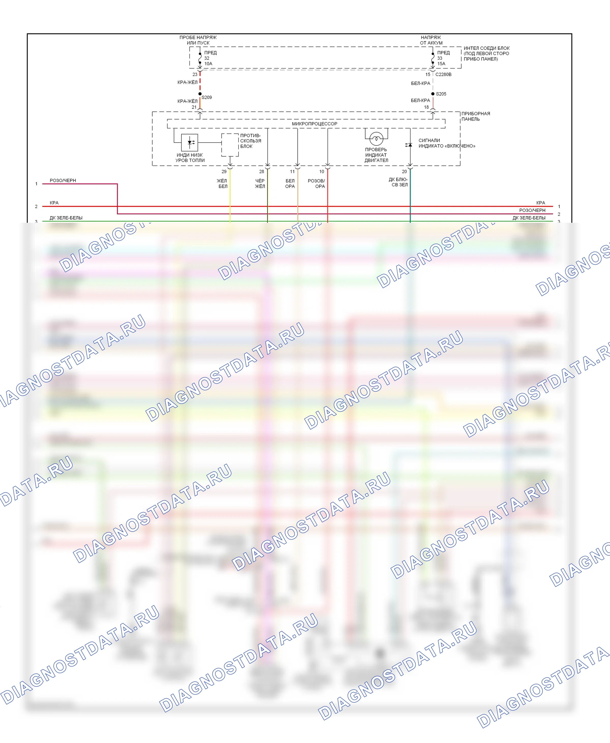 Двигатель — Электросхема двигателя 3.0l 24-valve — Электросхема двигателя 3.0l 24-valve (2 из 4). Ford Taurus IV рестайлинг (2004-2006)