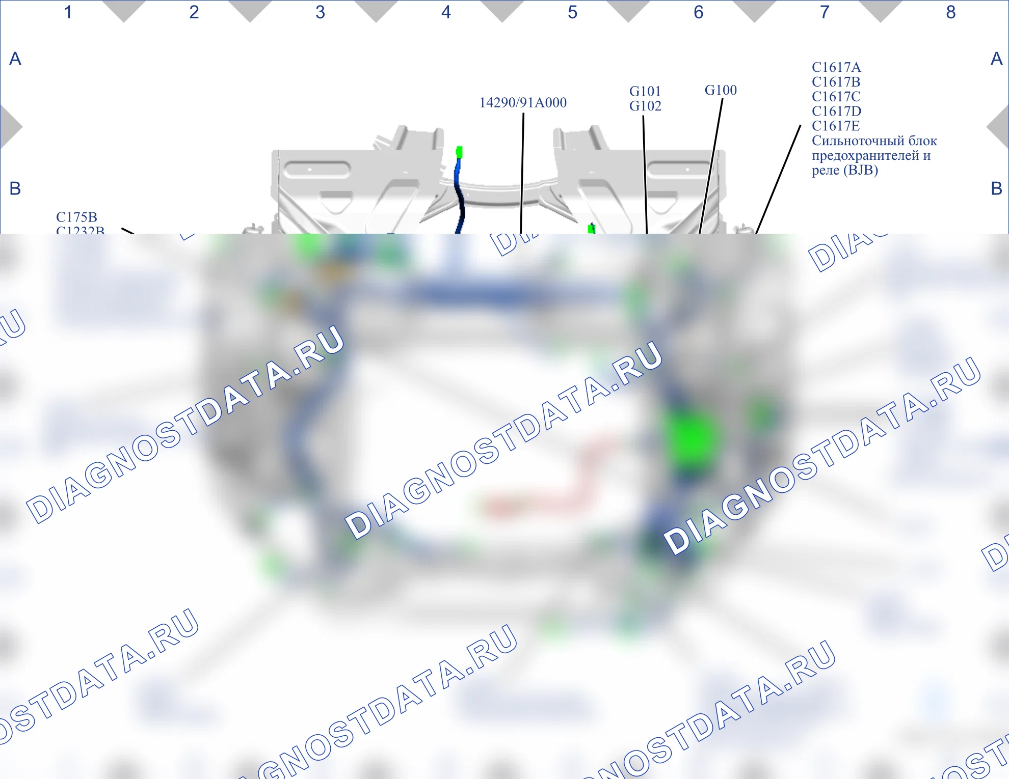 Расположение разъёмов — Карта разъёмов 02 — Карта разъёмов 02. Ford Tourneo Connect III (2021-2024)