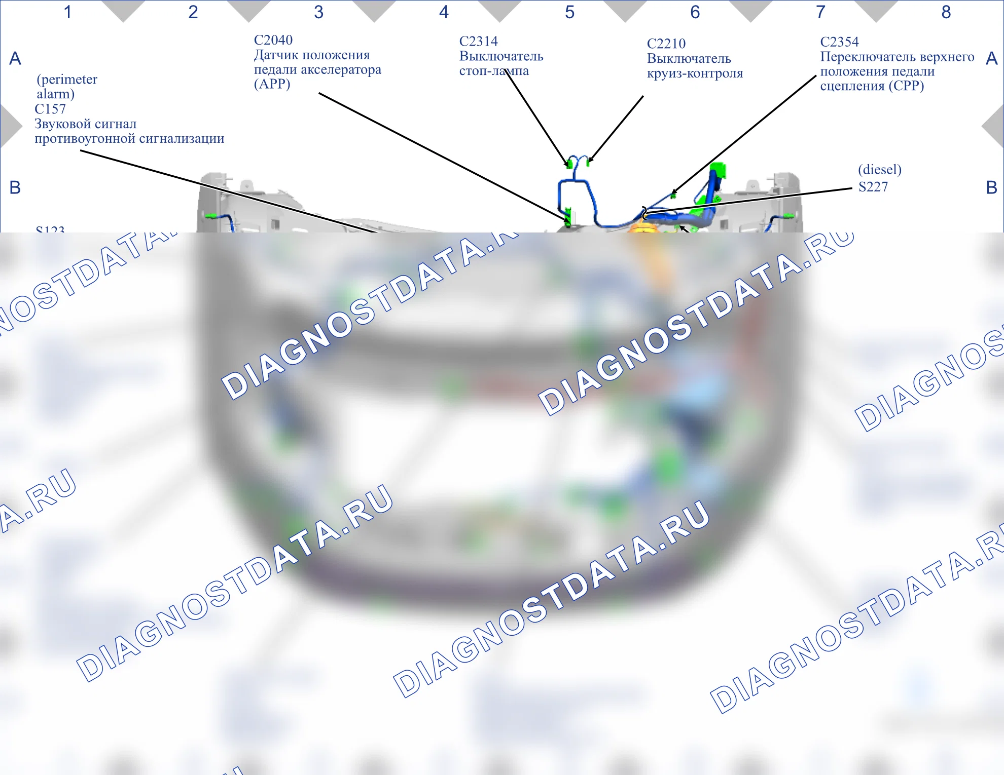 Расположение компонентов — Карта 04 — Карта 04. Ford Tourneo Courier I (2014-2018)