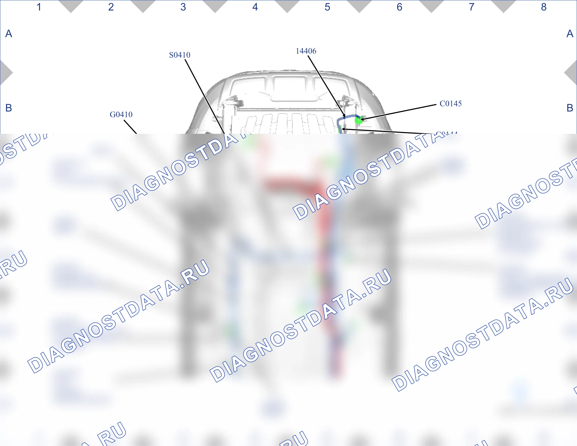 Расположение компонентов — Карта 118 — Карта 118. Ford Tourneo Custom I рестайлинг (2017-2024)