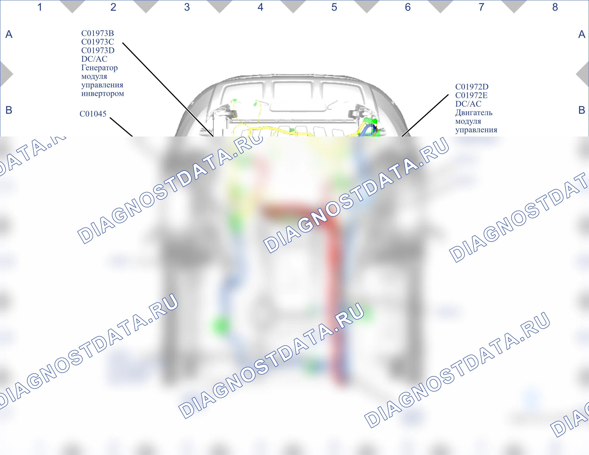 Расположение компонентов — Карта 117 — Карта 117. Ford Tourneo Custom I рестайлинг (2017-2024)