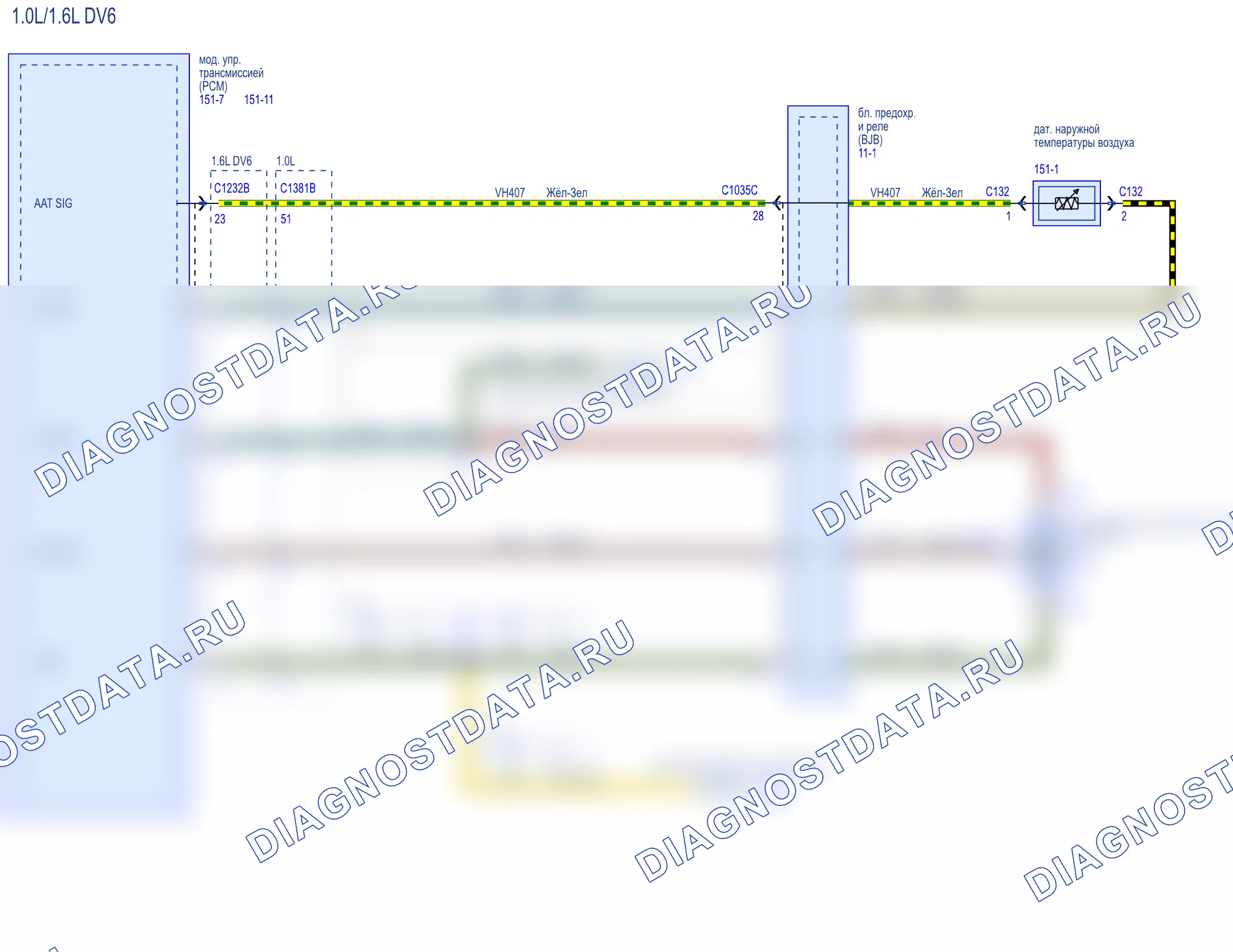 Автоматический климат-контроль — в комплектации: двигатель 1.6L — в комплектации: двигатель 1.6L, Схема 1 из 2. Ford Transit Connect II (2013-2018)