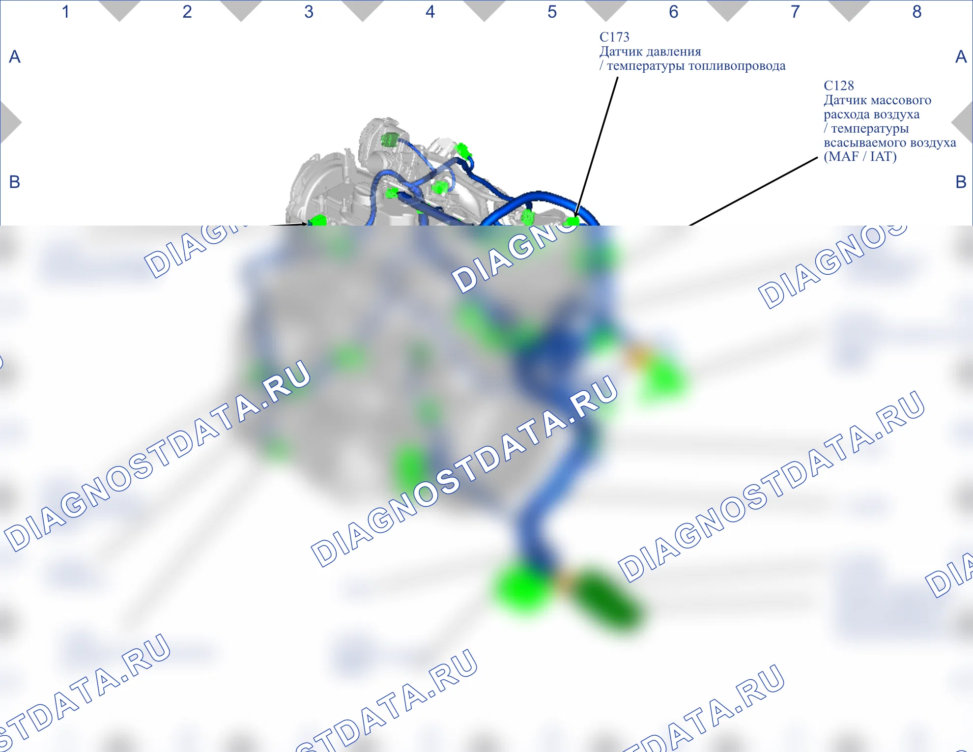 Соединительные узлы — Карта соединений 08 — Карта соединений 08. Ford Transit Connect II (2013-2018)