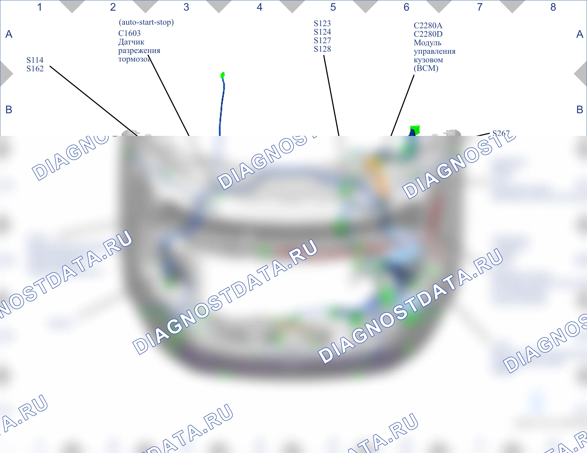 Расположение компонентов — Карта 05 — Карта 05. Ford Transit Courier II (2023-2024)
