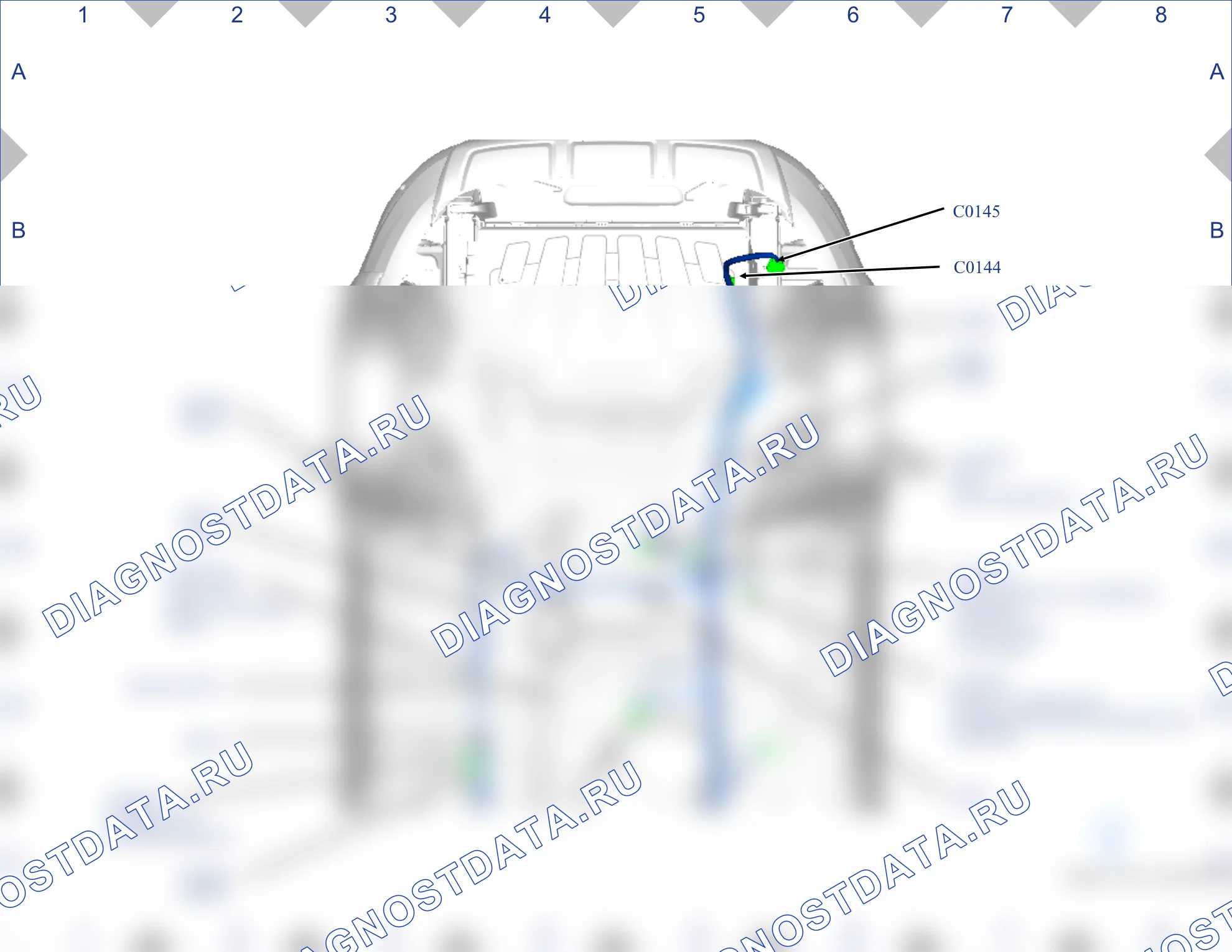 Точки заземления — Карта масс 102 — Карта масс 102. Ford Transit Custom I (2012-2018)