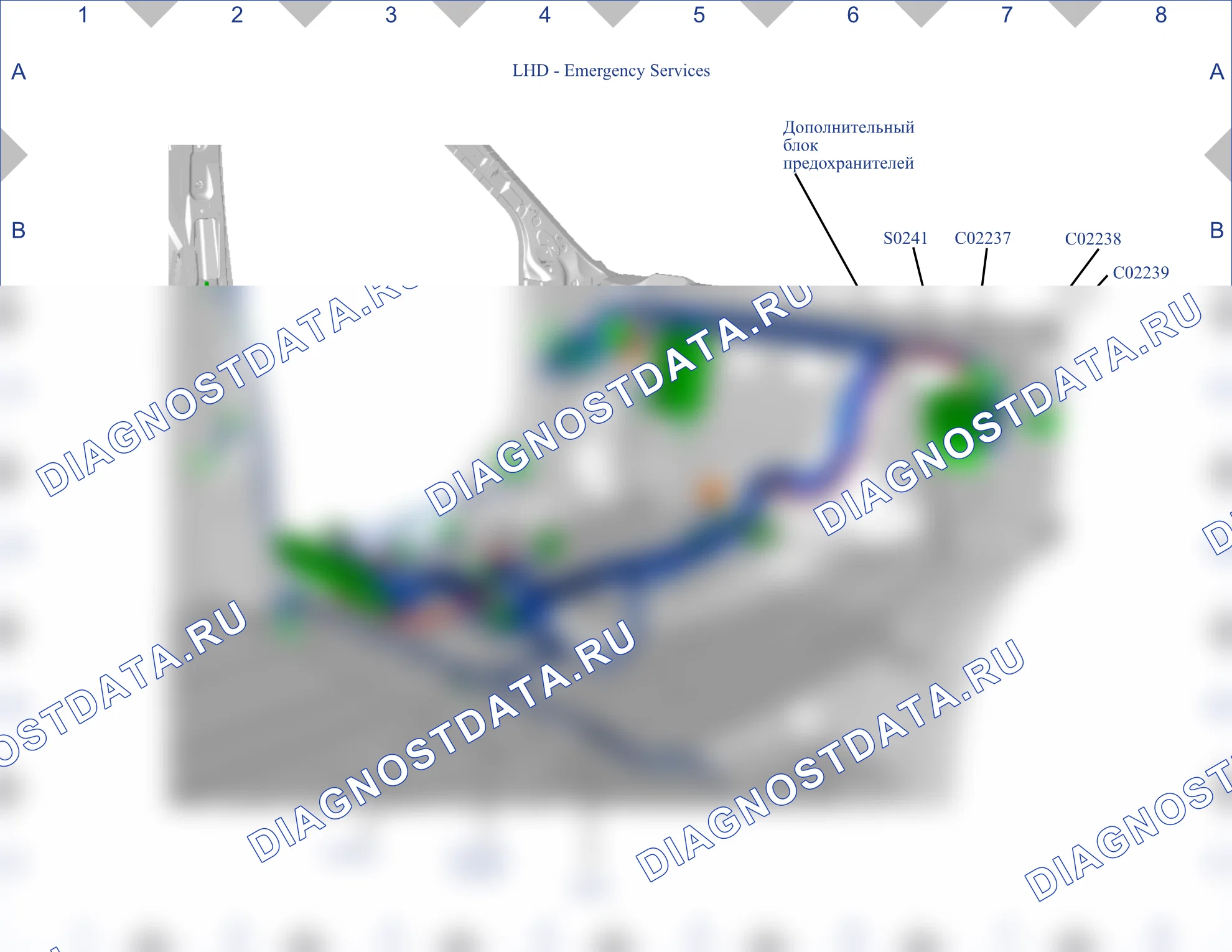 Расположение компонентов — Карта 144 — Карта 144. Ford Transit Custom I рестайлинг (2017-2024)