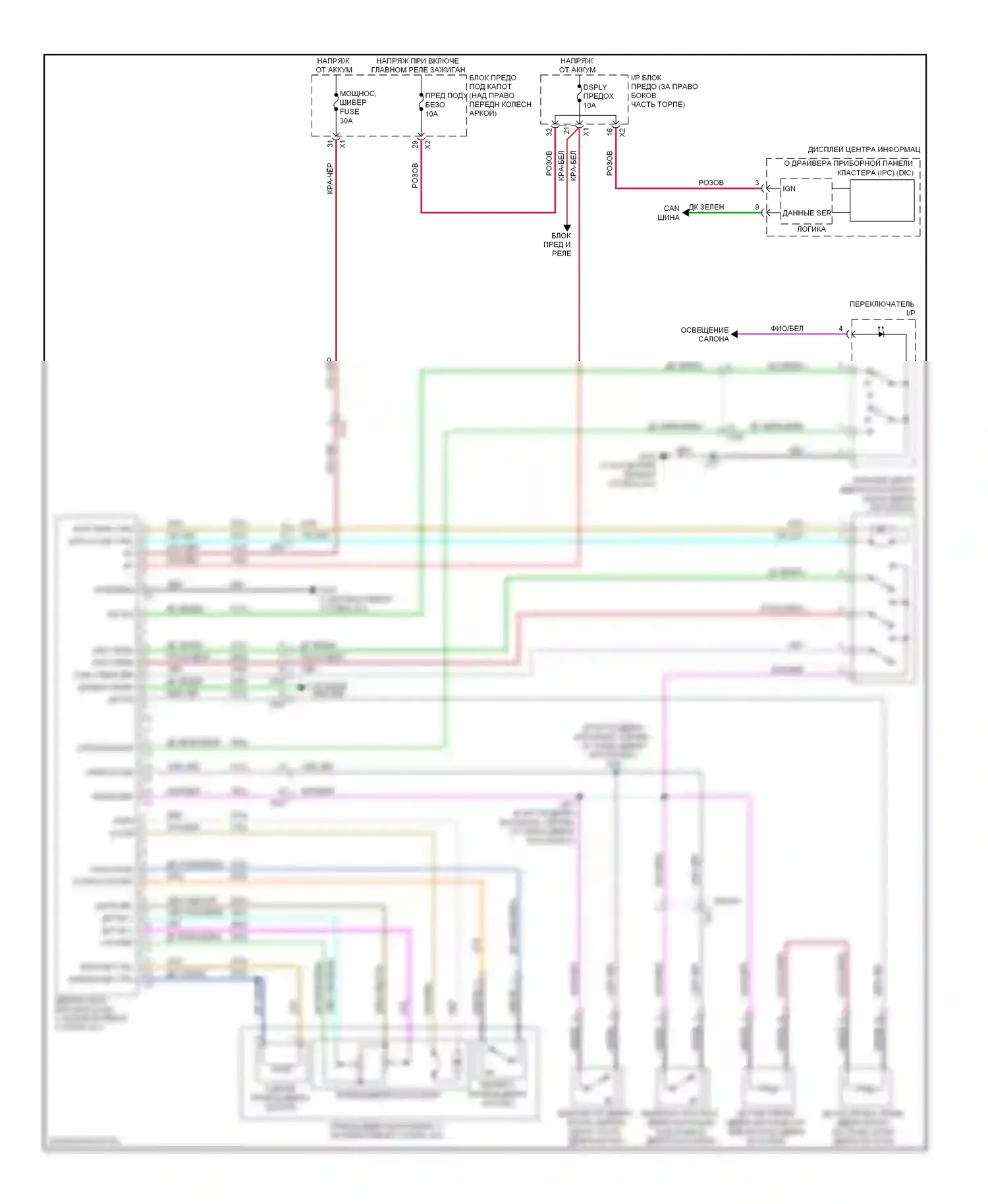 Багажник, задняя дверь, лючок топливного бака — Электросхема двери силового багажника — Электросхема двери силового багажника. GMC Acadia I (2006-2013)