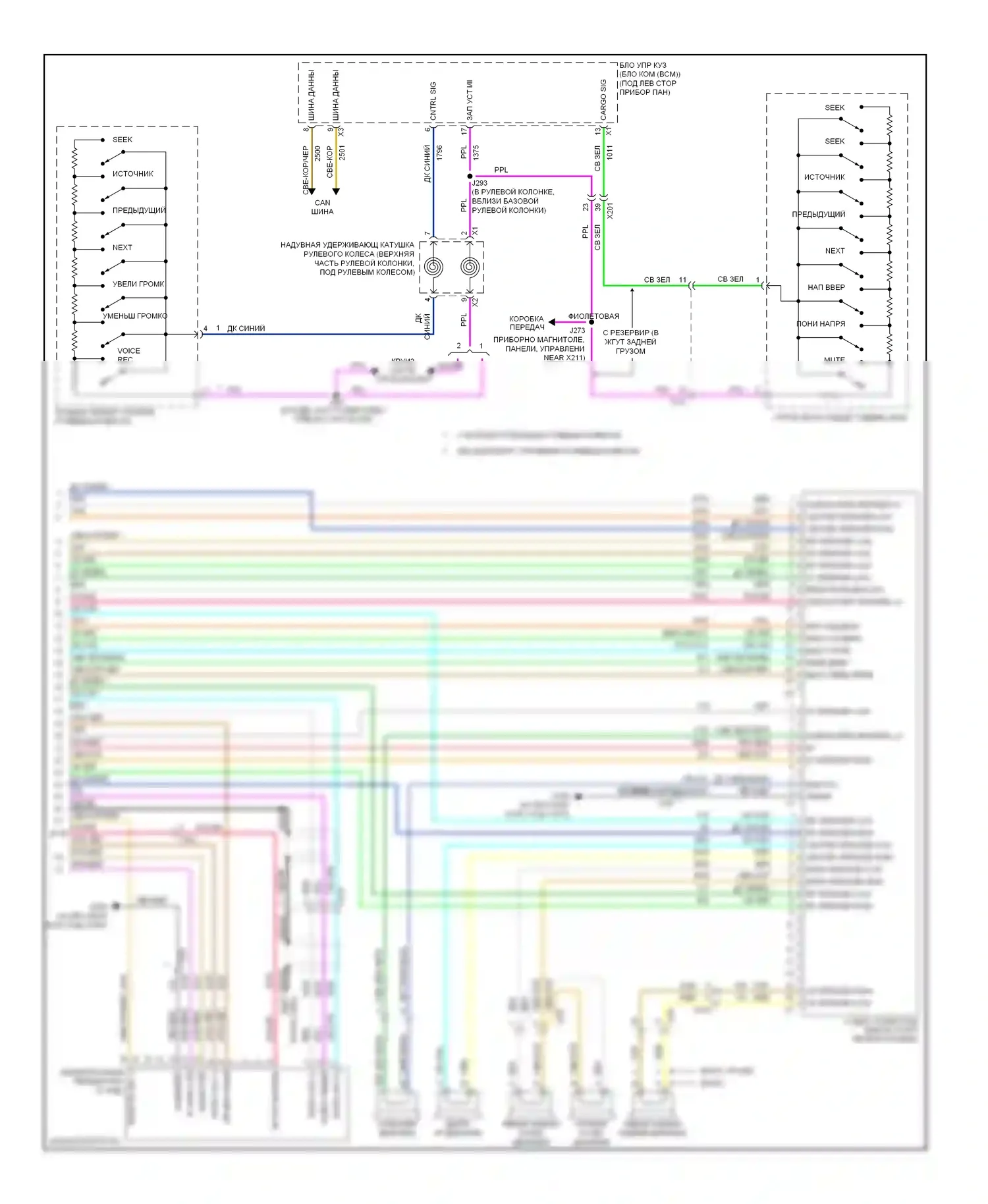 Магнитола — Электросхема магнитолы, премиум — Электросхема магнитолы, премиум (3 из 3). GMC Acadia I (2006-2013)
