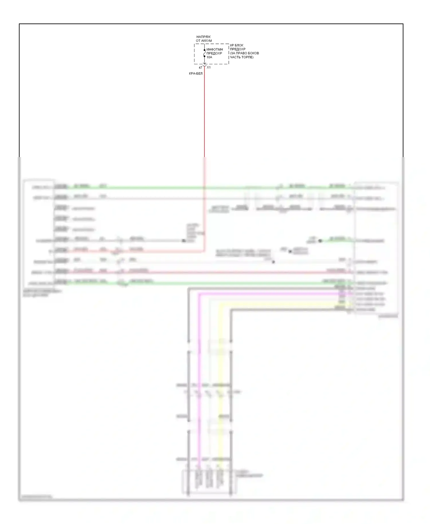Магнитола — Электросхема видеосистемы, без спо-приспособления — Электросхема видеосистемы, без спо-приспособления. GMC Acadia I (2006-2013)