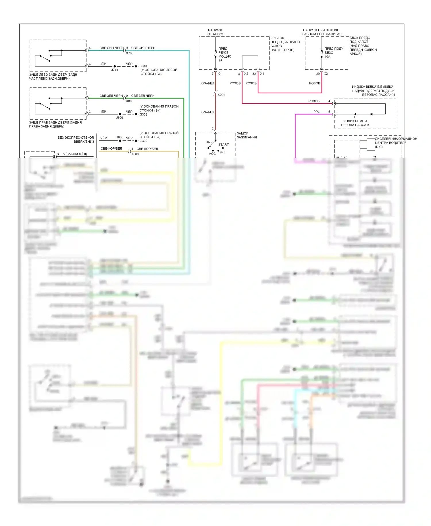 Предупреждение — Электросхема помощников водителя — Электросхема помощников водителя. GMC Acadia I (2006-2013)