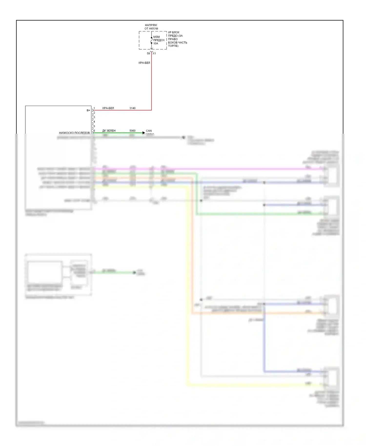 Системы помощи водителю — Электросхема парктроника — Электросхема парктроника. GMC Acadia I (2006-2013)