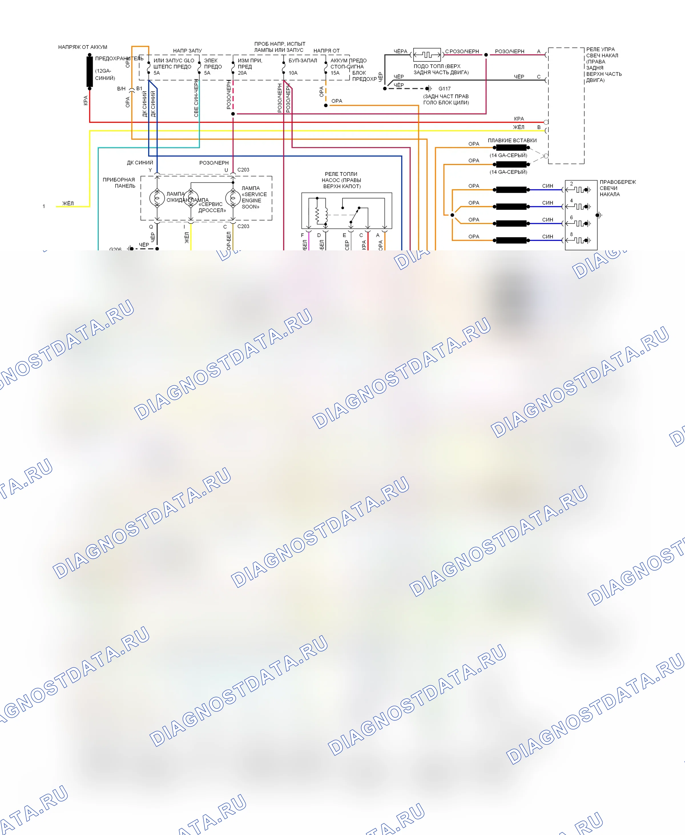 Управление двигателем — Электросхема двигателя 6.5L (VIN P) s, 4l60e автоматическая коробка передач — Электросхема двигателя 6.5L (VIN P) s, 4l60e автоматическая коробка передач (2 из 2). GMC Cab & Chassis C3500  (1985-2000)