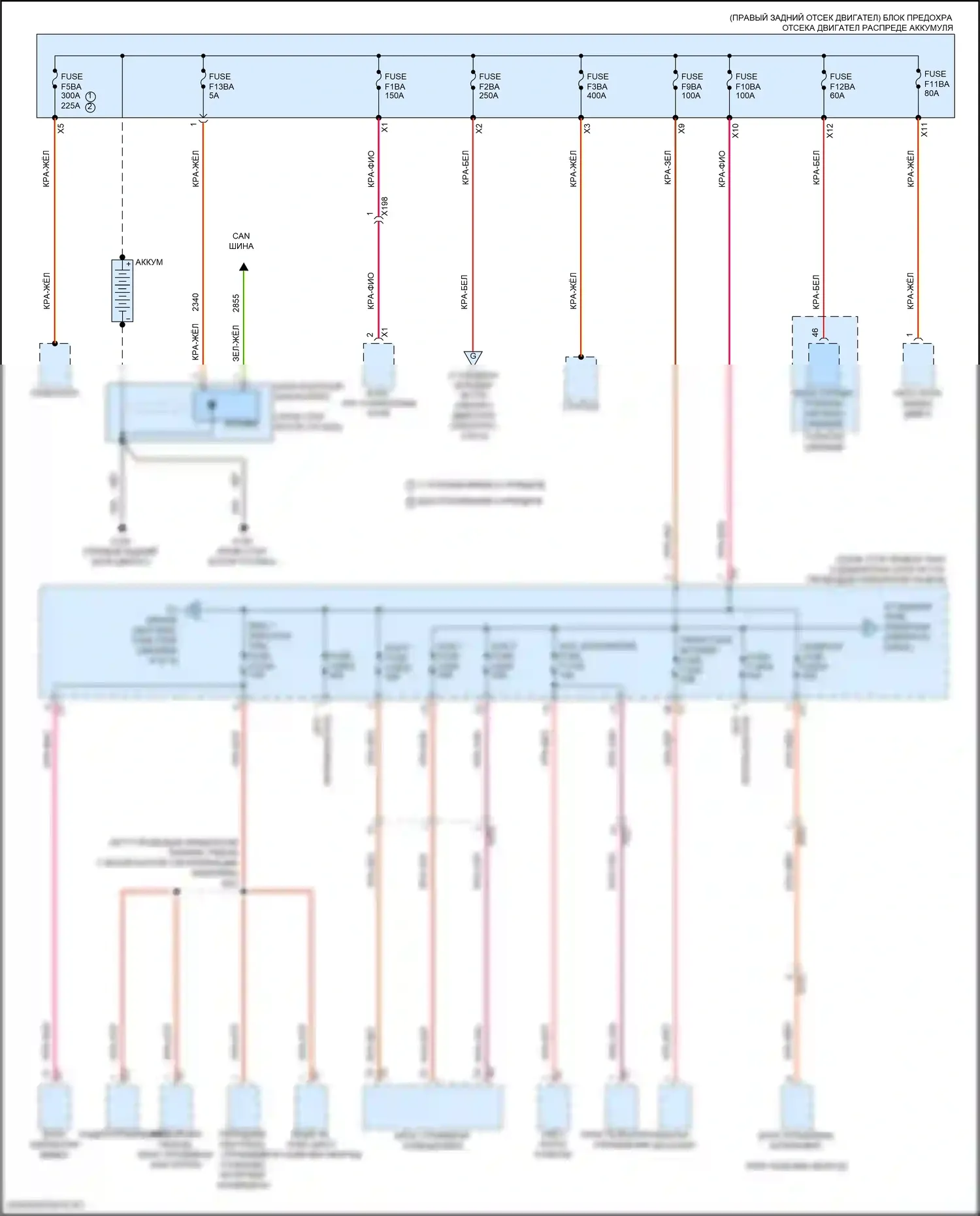 Блок предохранителей и реле — Электросхема блока предохранителей реле — Электросхема блока предохранителей реле (1 из 9). GMC Canyon III (2022-2024)