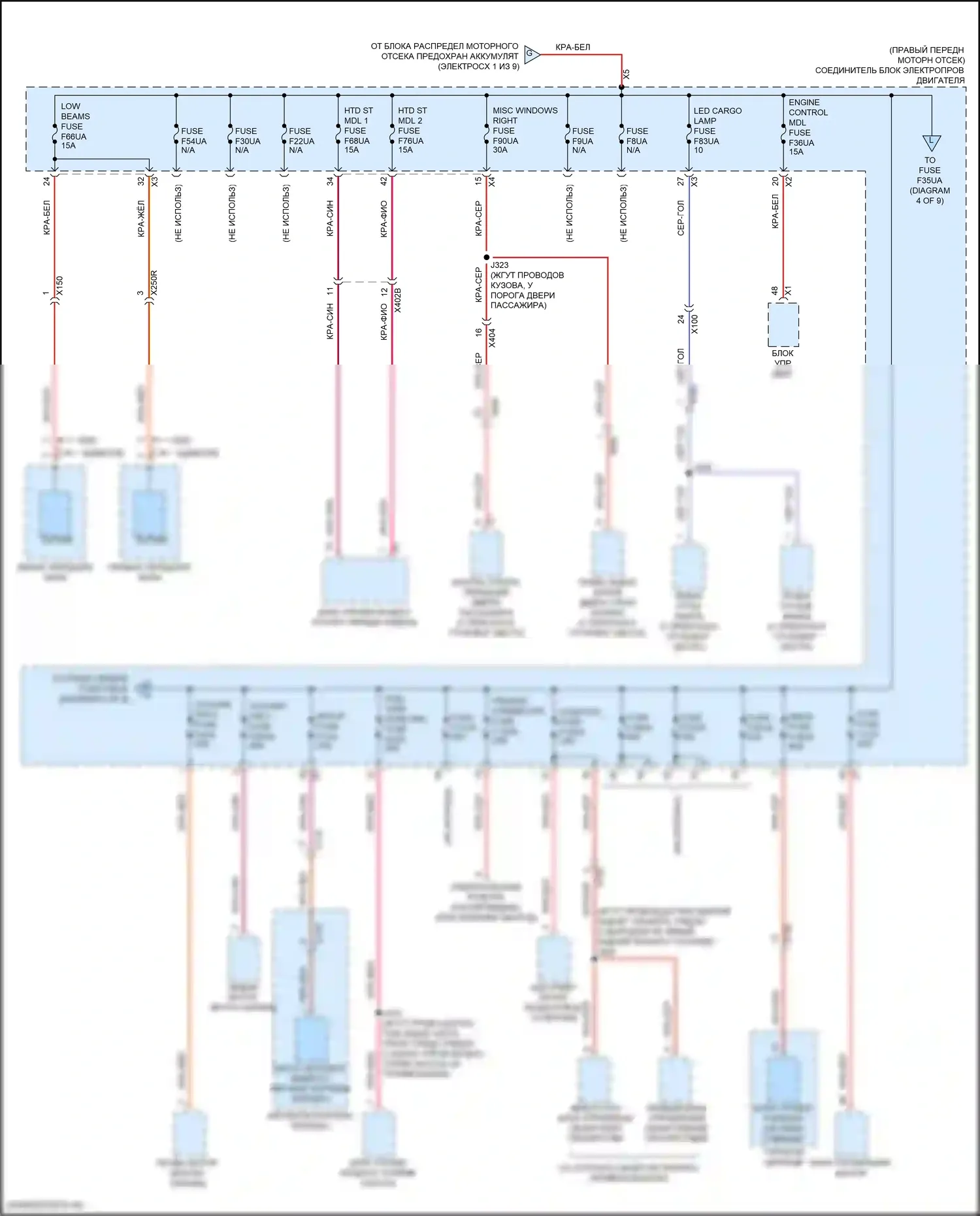 Блок предохранителей и реле — Электросхема блока предохранителей реле — Электросхема блока предохранителей реле (3 из 9). GMC Canyon III (2022-2024)