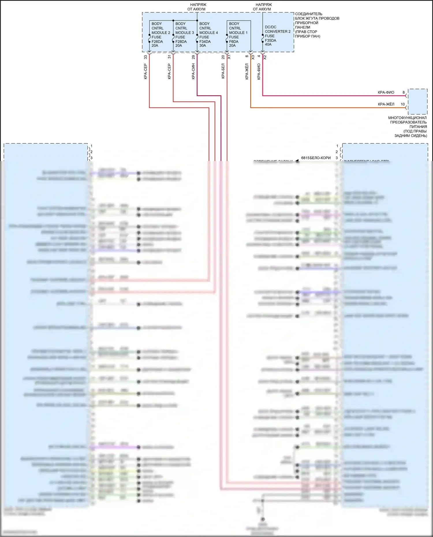 Блоки управления кузовом — Электросхема блоков управления кузовом — Электросхема блоков управления кузовом (1 из 2). GMC Canyon III (2022-2024)