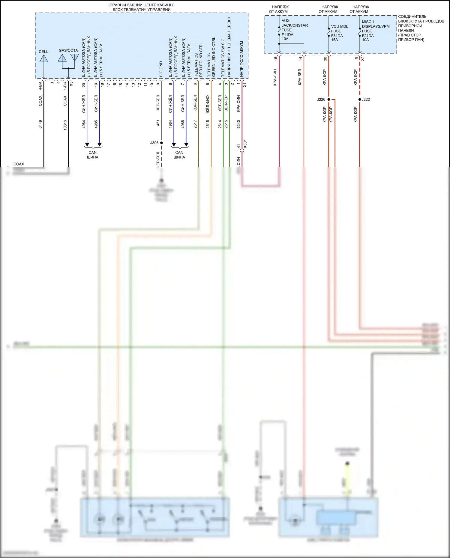 Магнитола — Электросхема магнитолы, без усилителя — Электросхема магнитолы, без усилителя (2 из 4). GMC Canyon III (2022-2024)