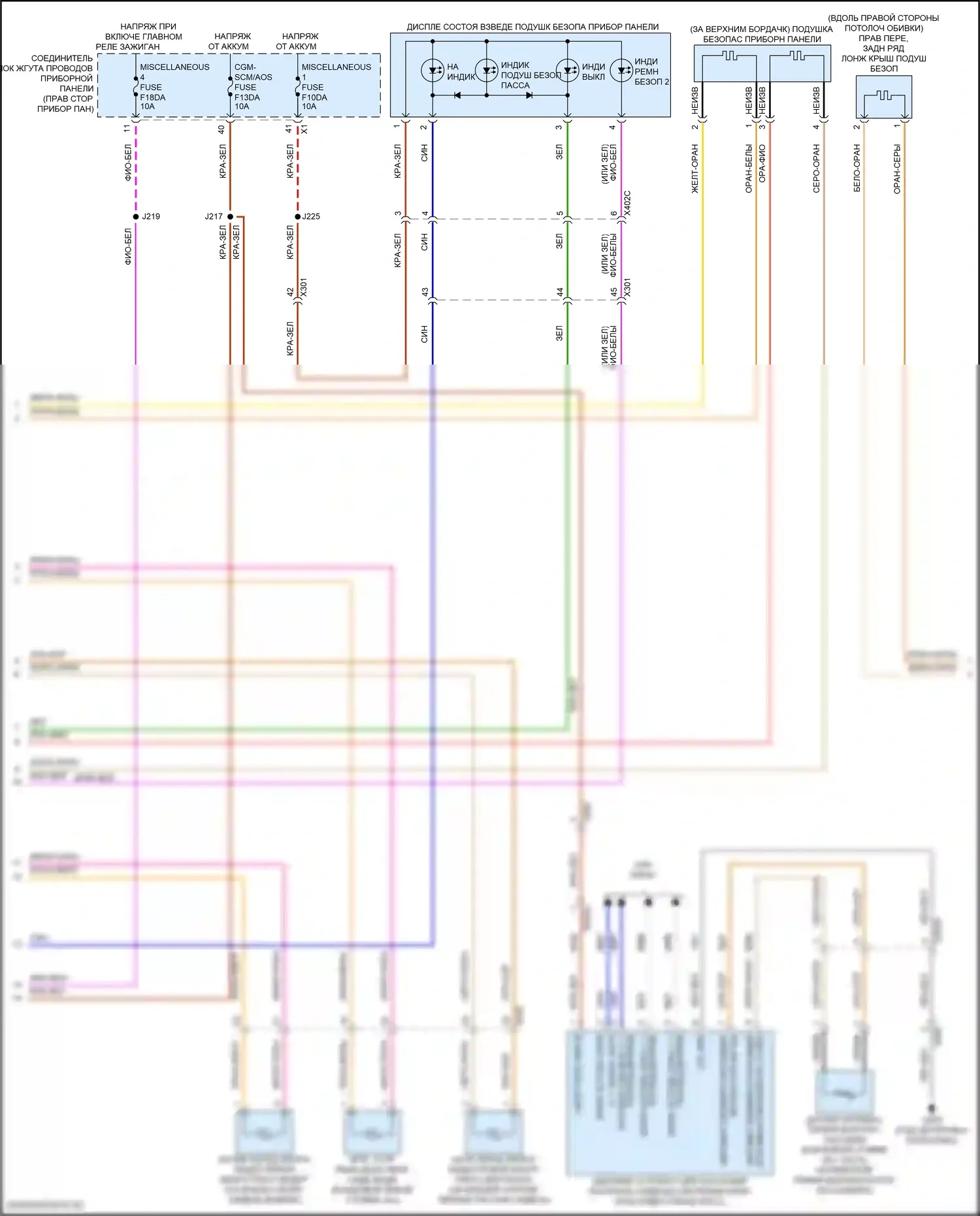 Подушки безопасности — Электросхема подушек безопасности — Электросхема подушек безопасности (2 из 3). GMC Canyon III (2022-2024)