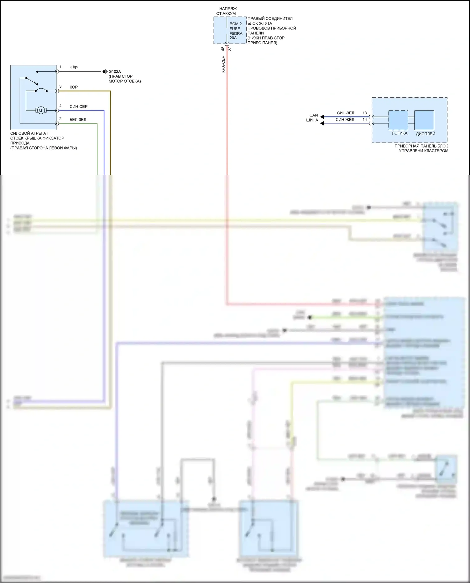 Багажник, задняя дверь, лючок топливного бака — Электросхема силового колпака — Электросхема силового колпака (2 из 1). GMC Hummer EV I (2021-2024)