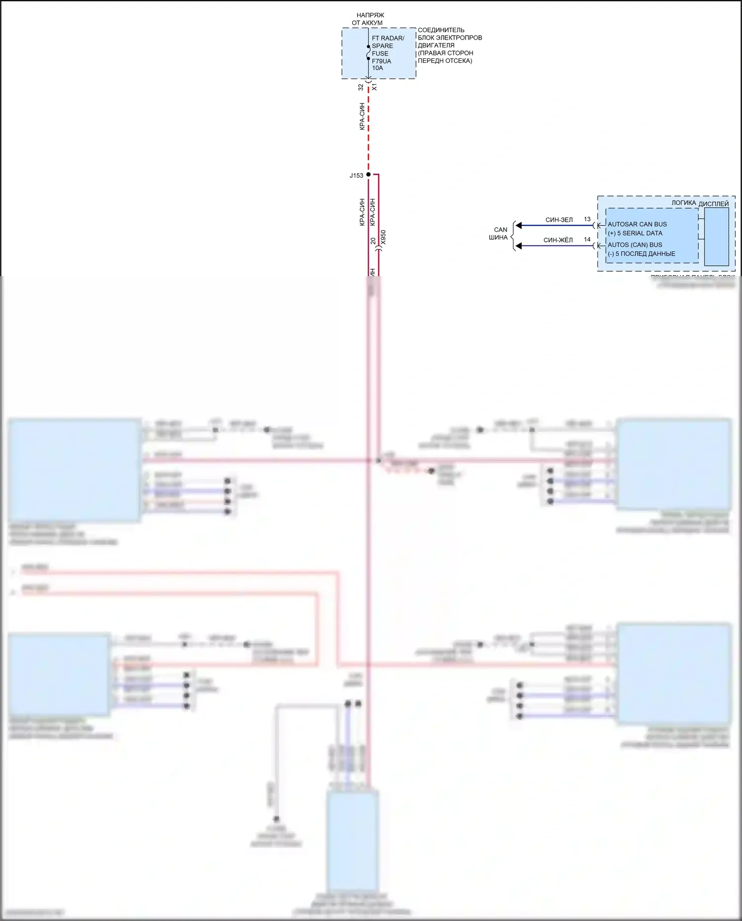 Приборная панель — Электросхема системы предупреждения столкновений — Электросхема системы предупреждения столкновений (2 из 2). GMC Hummer EV I (2021-2024)