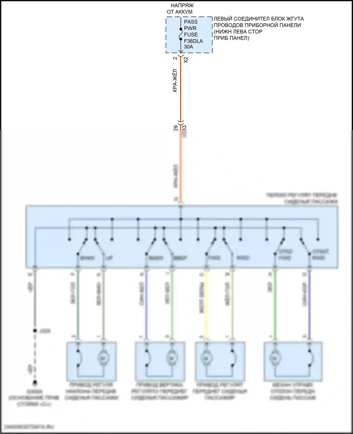 Сиденья — Электросхема сиденья питания для пассажиров — Электросхема сиденья питания для пассажиров. GMC Hummer EV I (2021-2024)