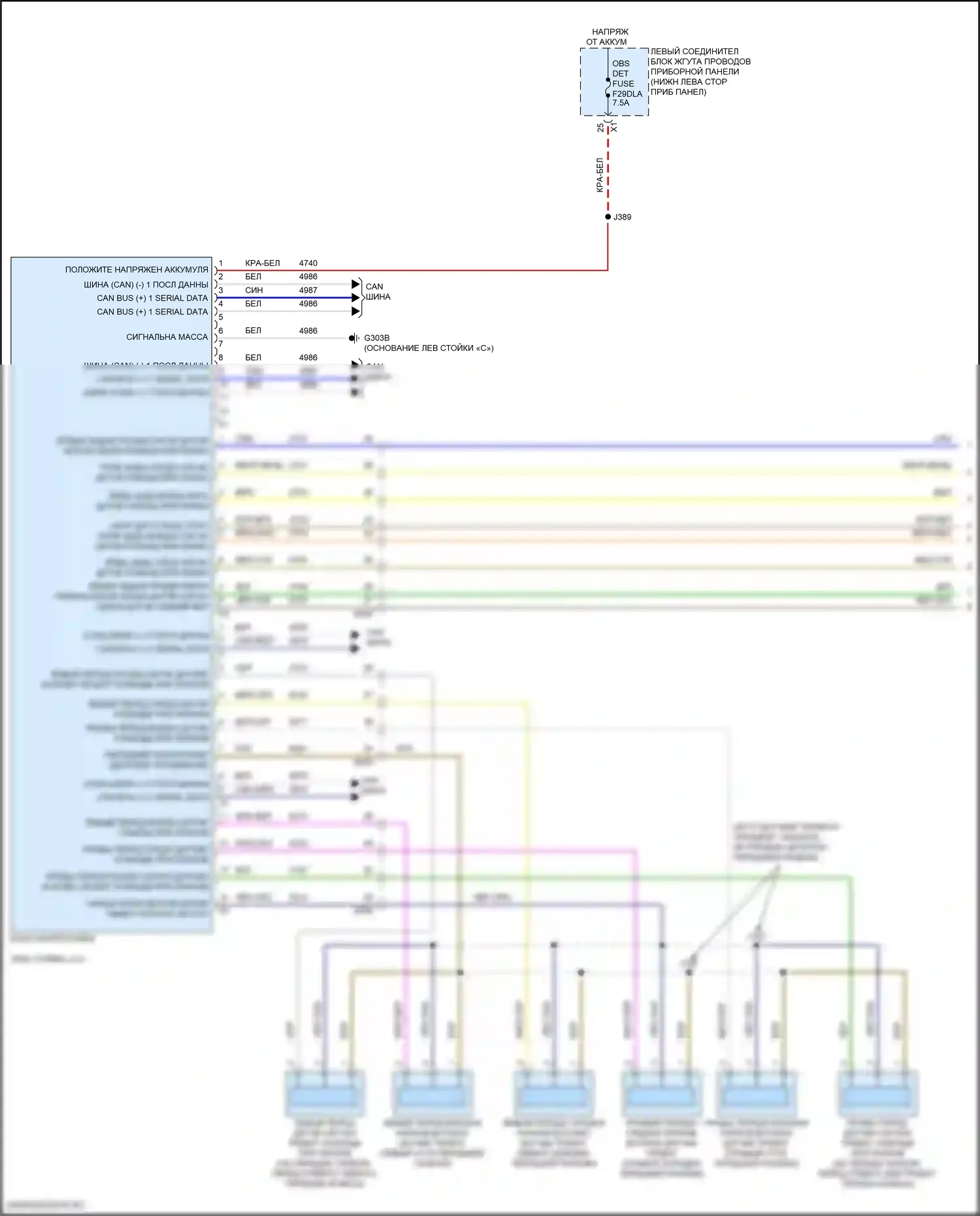 Системы помощи водителю — Электросхема парктроника — Электросхема парктроника (1 из 2). GMC Hummer EV I (2021-2024)