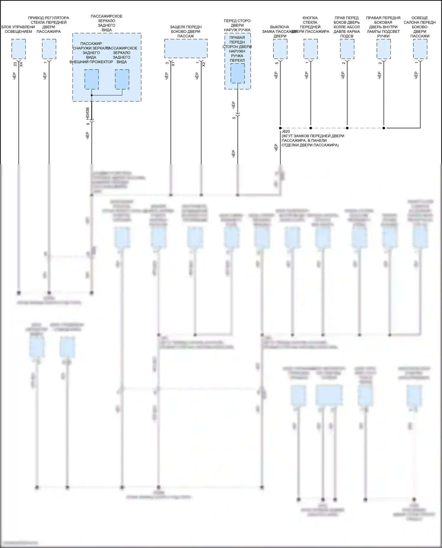 Точки подключения масс — Электросхема разводки массы — Электросхема разводки массы (5 из 8). GMC Hummer EV I (2021-2024)