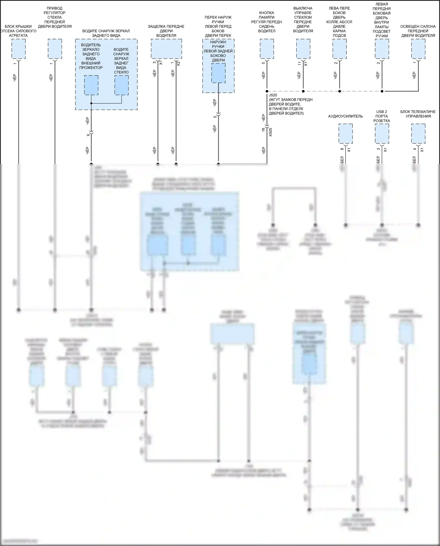 Точки подключения масс — Электросхема разводки массы — Электросхема разводки массы (6 из 8). GMC Hummer EV I (2021-2024)