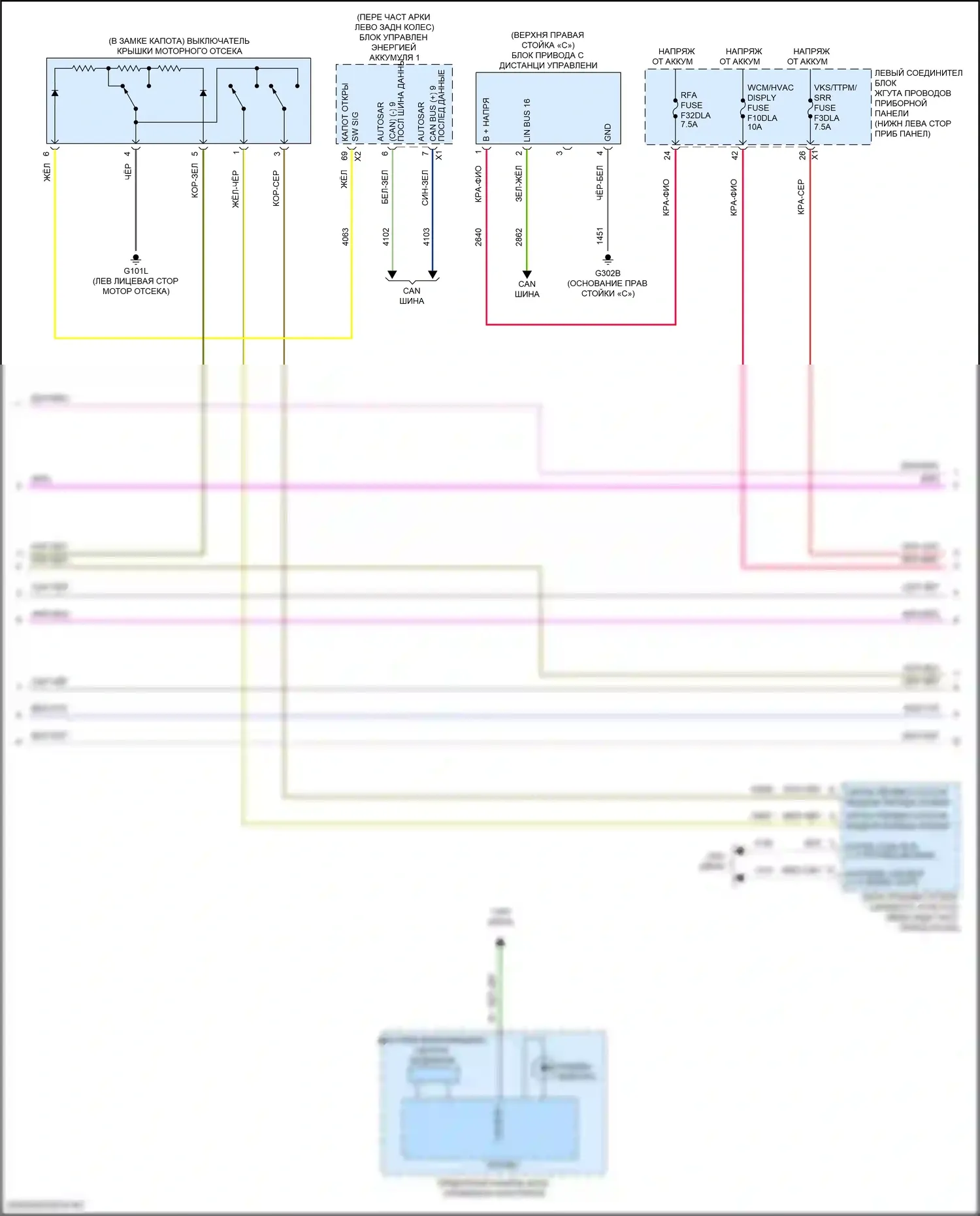 Центральный замок — Электросхема центрального замка — Электросхема центрального замка (4 из 6). GMC Hummer EV I (2021-2024)