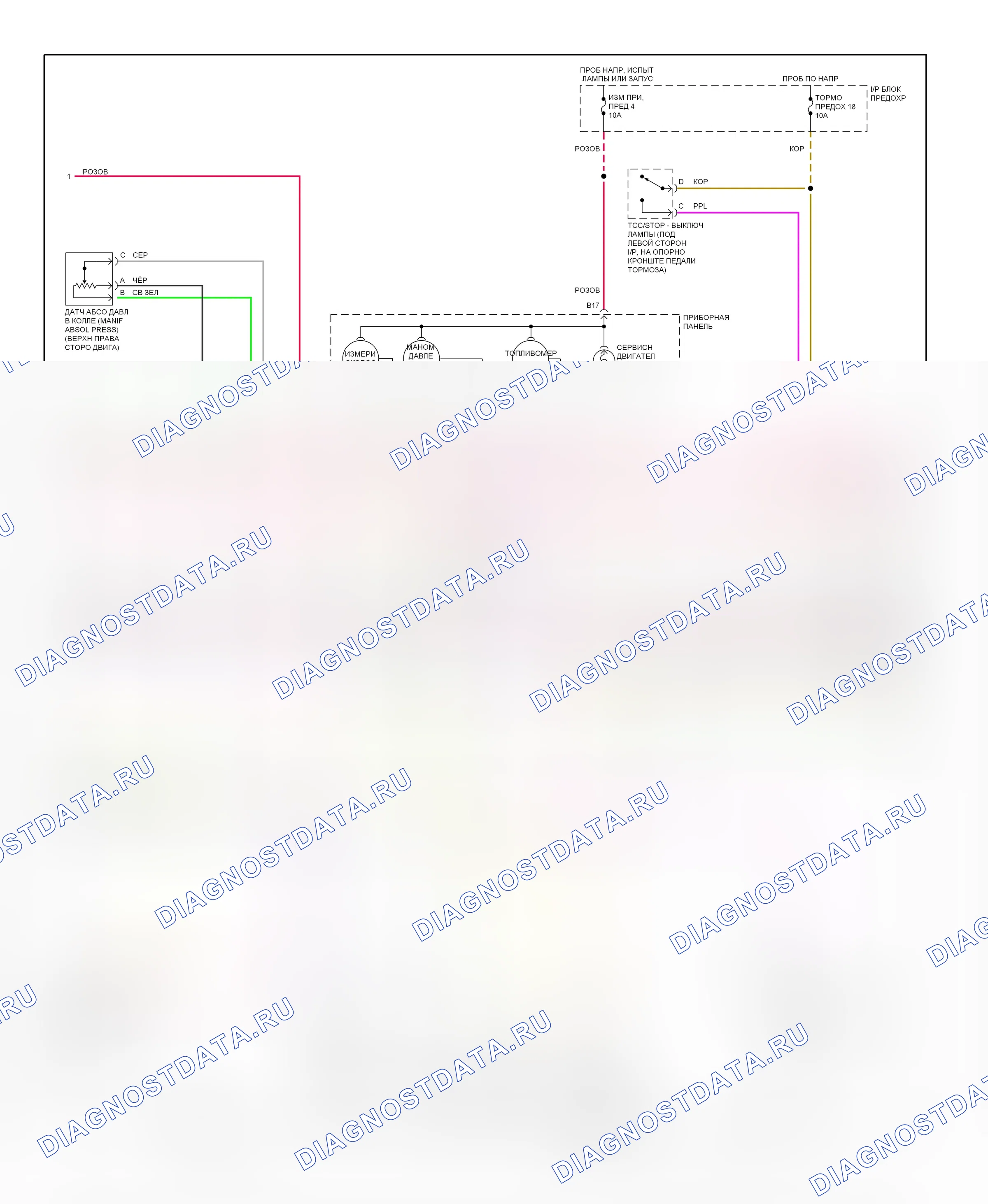 Управление двигателем — Электросхема двигателя 7.4L (VIN J) s — Электросхема двигателя 7.4L (VIN J) s (3 из 4). GMC Rally Camper Special G3500  (1985-1996)