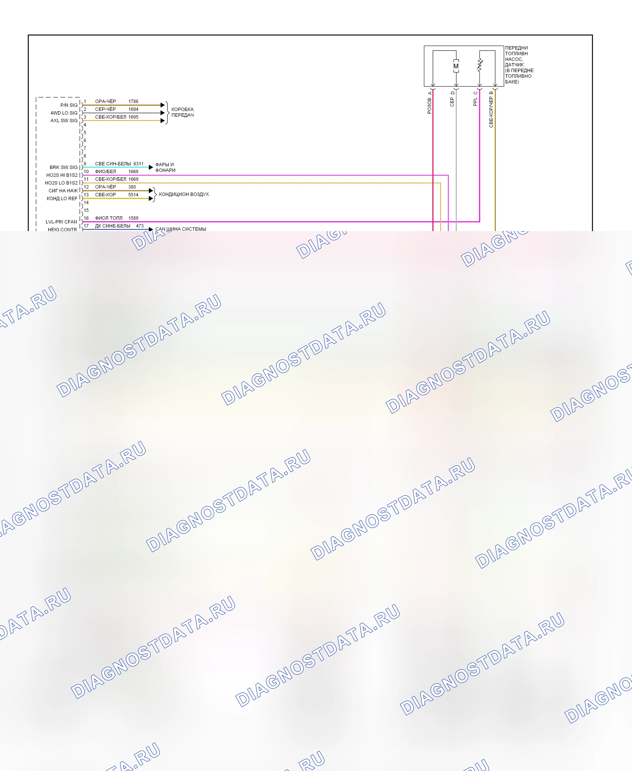 Управление двигателем — Электросхема Характеристики двигателя 6.0L VIN Y — Электросхема Характеристики двигателя 6.0L VIN Y (1 из 6). GMC Sierra 1500  (2000-2012)