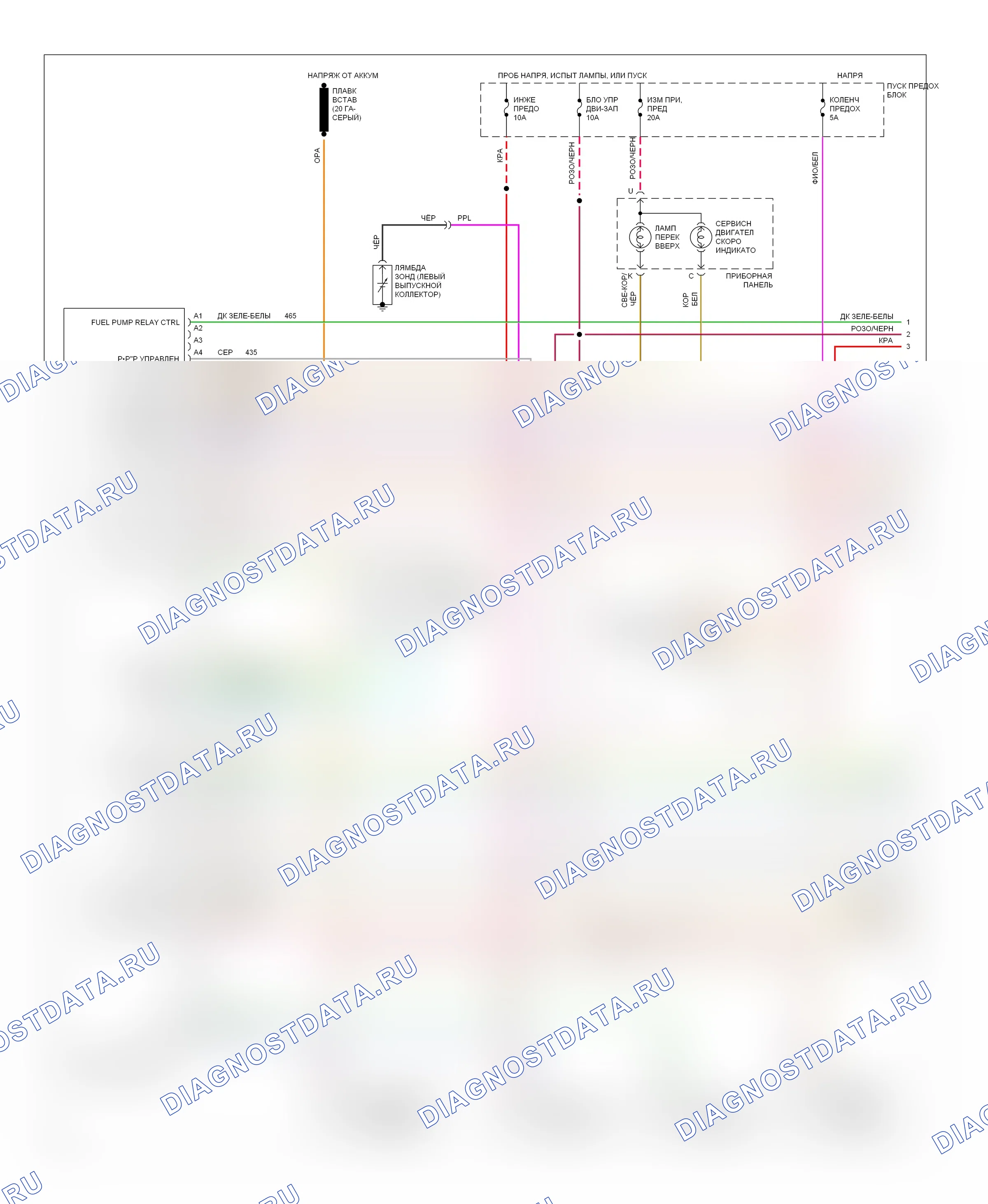 Управление двигателем — Электросхема двигателя 5.7L (VIN K) s, ручной коробки передач — Электросхема двигателя 5.7L (VIN K) s, ручной коробки передач (1 из 2). GMC Suburban K1500  (1985-1999)