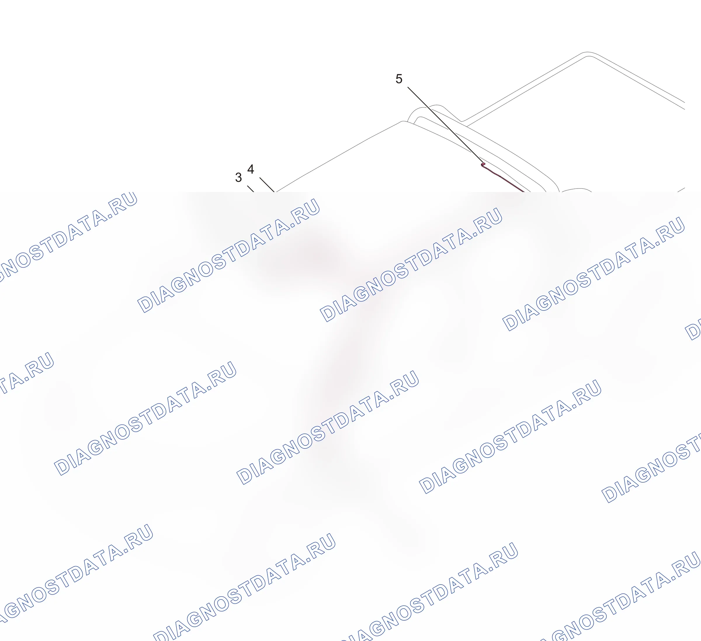Расположение проводки — Расположение проводки — Потолочный жгут проводов — Расположение проводки — Потолочный жгут проводов. Great-Wall Wingle 5 CNG I (2013-2018)
