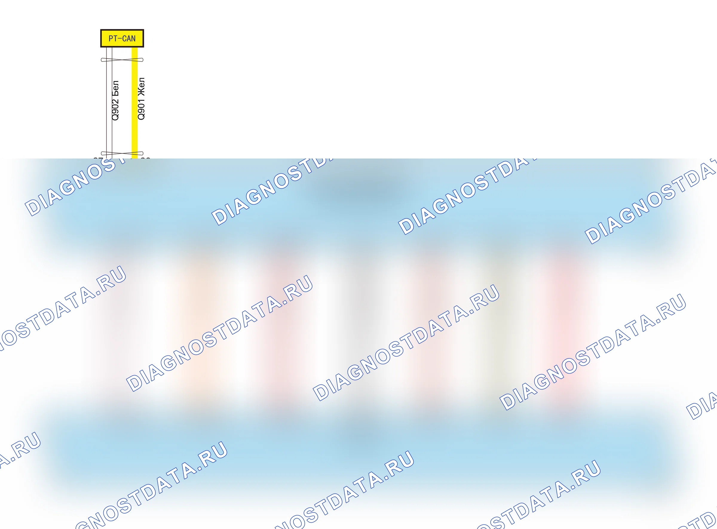 Коробка передач — Электросхема коробки передач (GW4B15A+7DCT1-A02) — Электросхема коробки передач (GW4B15A+7DCT1-A02), Схема 4 из 6. Haval F5 I (2018-2020)