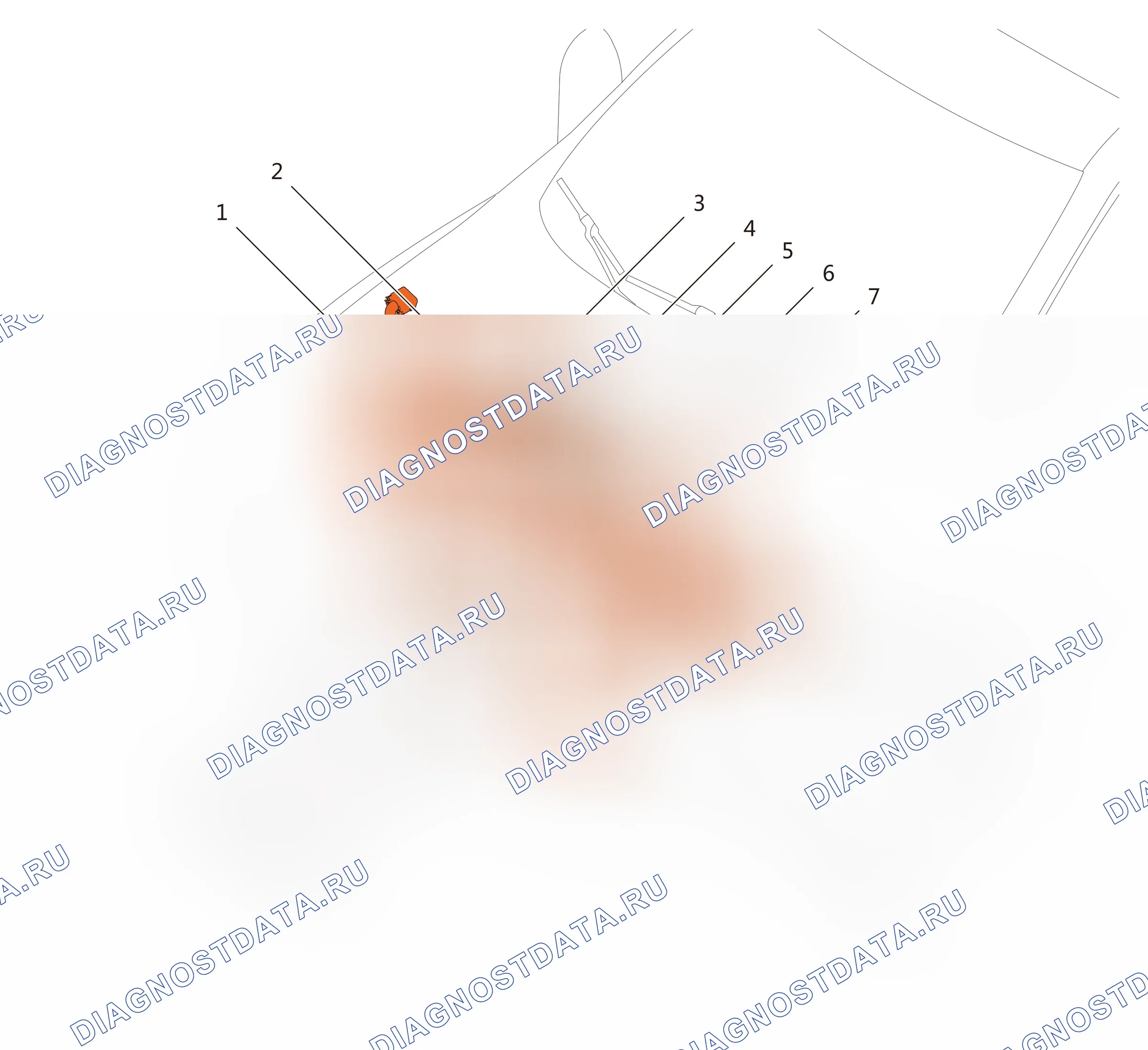Расположение проводки — Расположение проводки — Жгут проводов двигателя (Gw4B15A) — Расположение проводки — Жгут проводов двигателя (Gw4B15A). Haval F5 I (2018-2020)