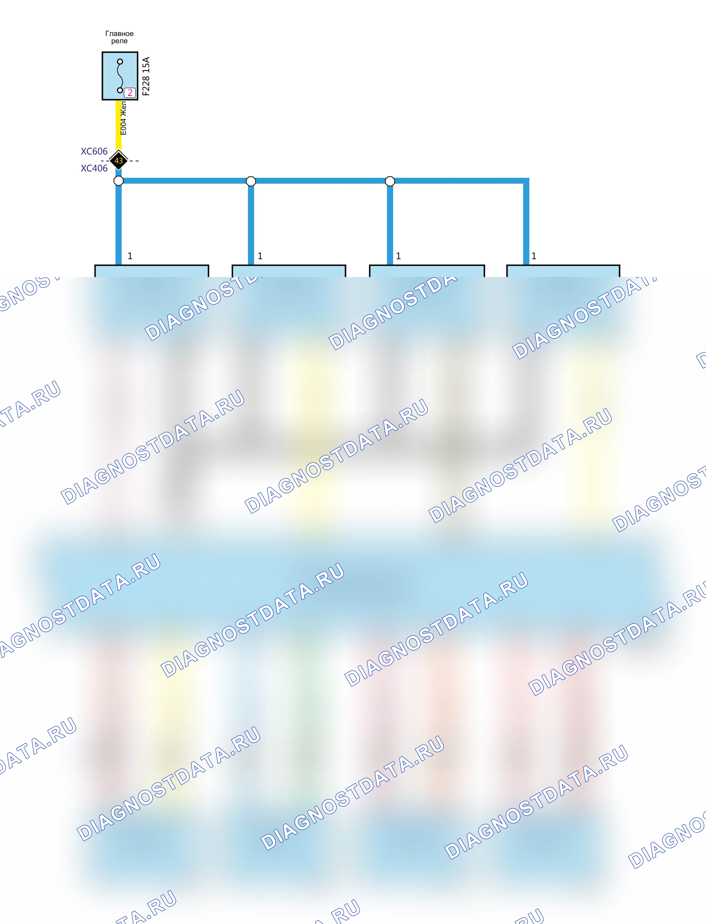 Мощность (GW4B15A) — Электросхема мощности (gw4b15a) — Электросхема мощности (gw4b15a), Схема 6 из 15. Haval H4 I (2018-2020)