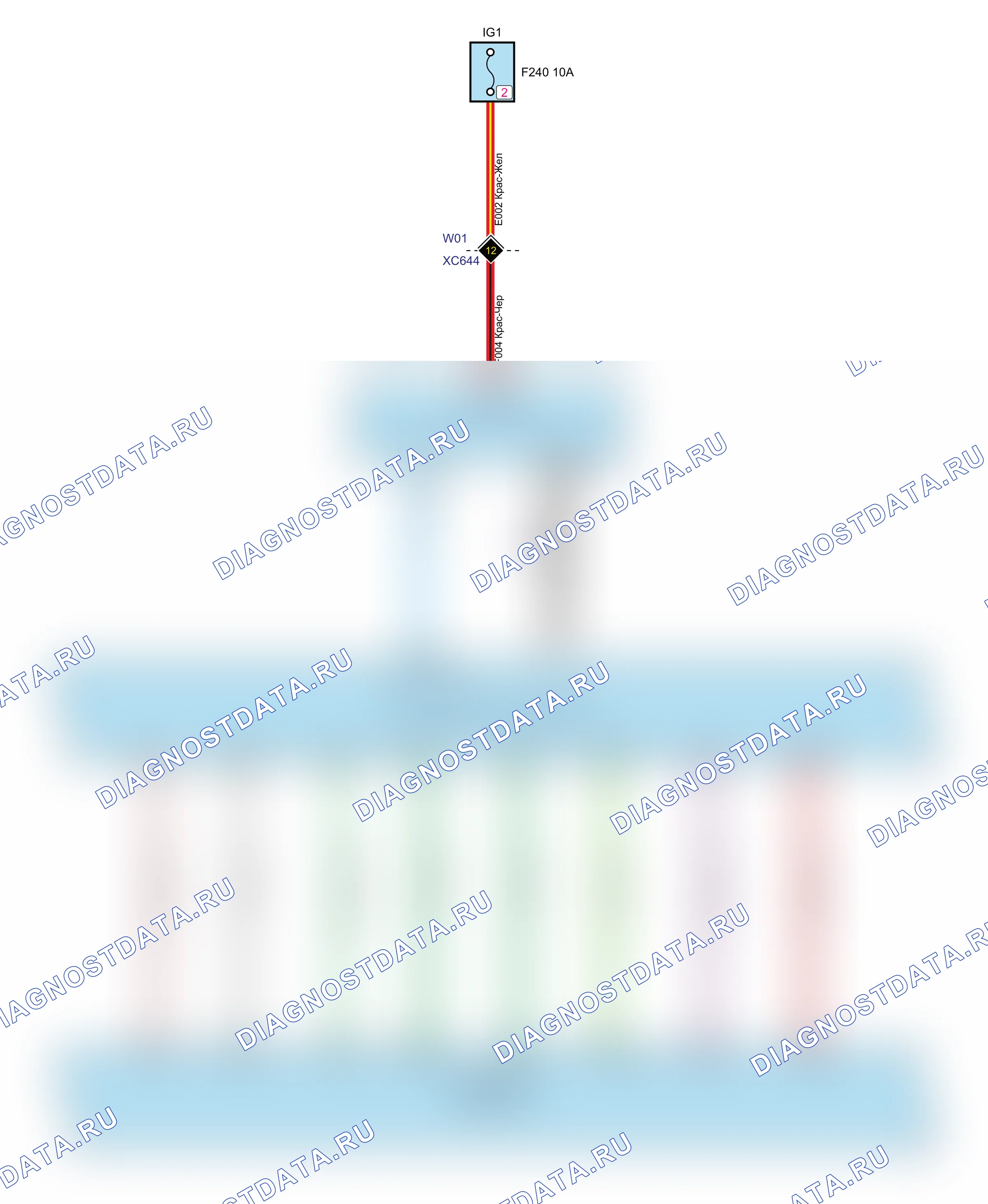 Коробка передач — Электросхема коробки передач (GW4G15F+HYT7DCT1-A02) — Электросхема коробки передач (GW4G15F+HYT7DCT1-A02), Схема 3 из 5. Haval H6 GT (wiring) I (2015-2026)
