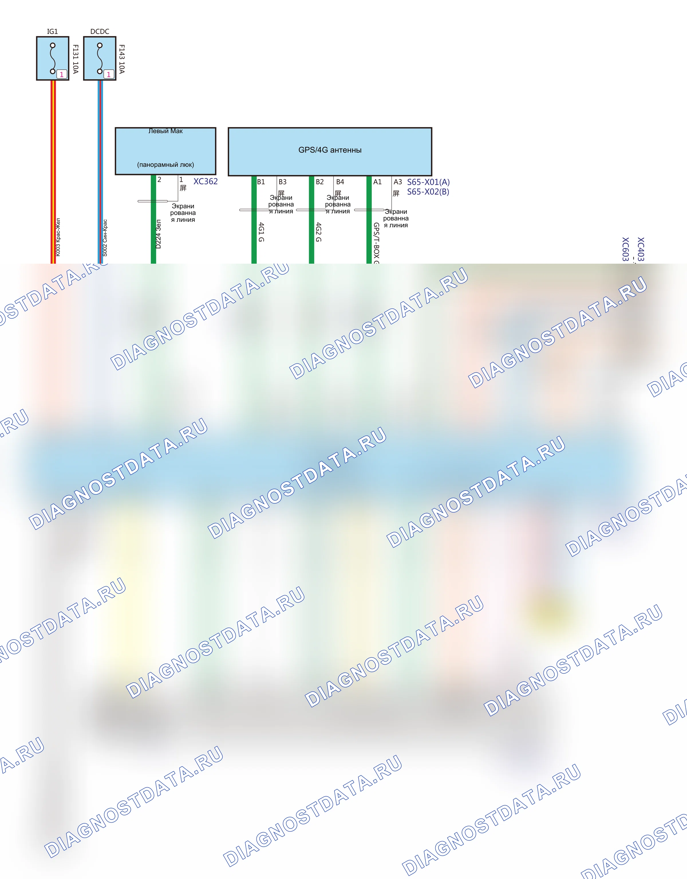 T-BOX — Электросхема t-box — Электросхема t-box, Схема 1 из 1. Haval H6 GT (wiring) I (2015-2026)