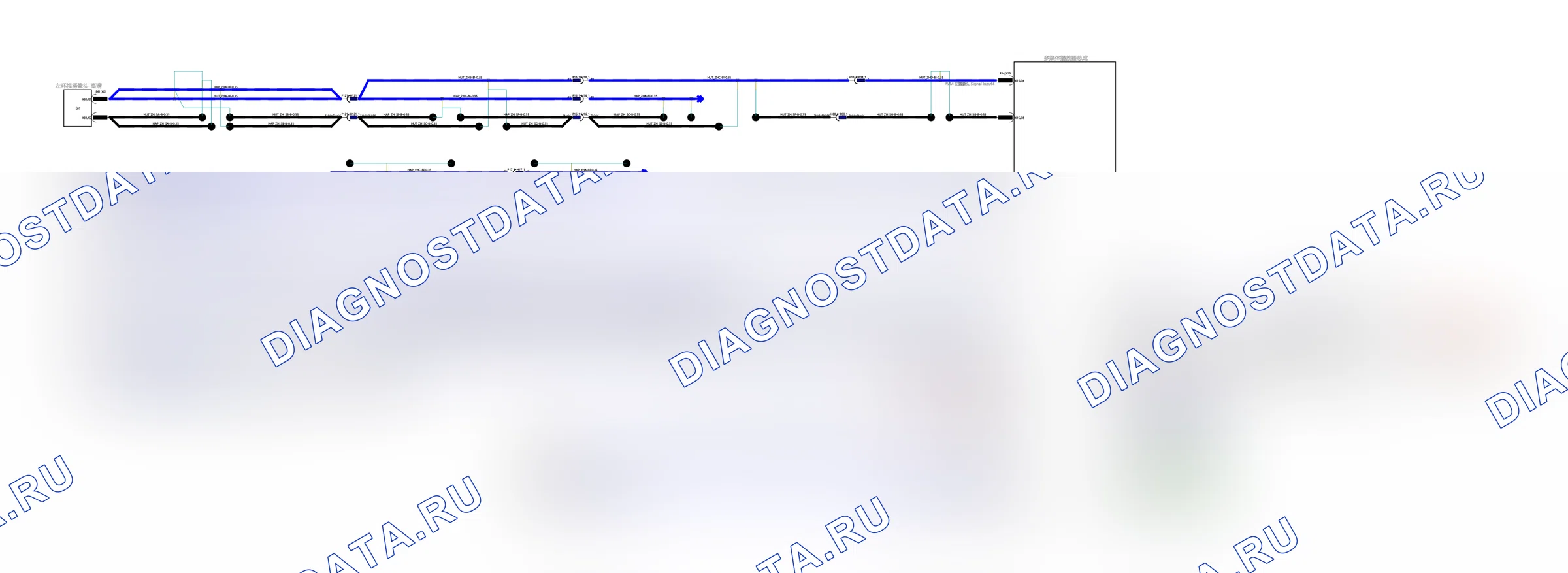 Мультимедийная-4B15H_ , 3.USB2.0 360 DMS OMS HUD — Электросхема мультимедийная-4b15h_ , 3.usb2.0 360 dms oms hud — Электросхема мультимедийная-4b15h_ , 3.usb2.0 360 dms oms hud, Схема 1 из 1. Haval Xiaolong Max I (2023-2026)