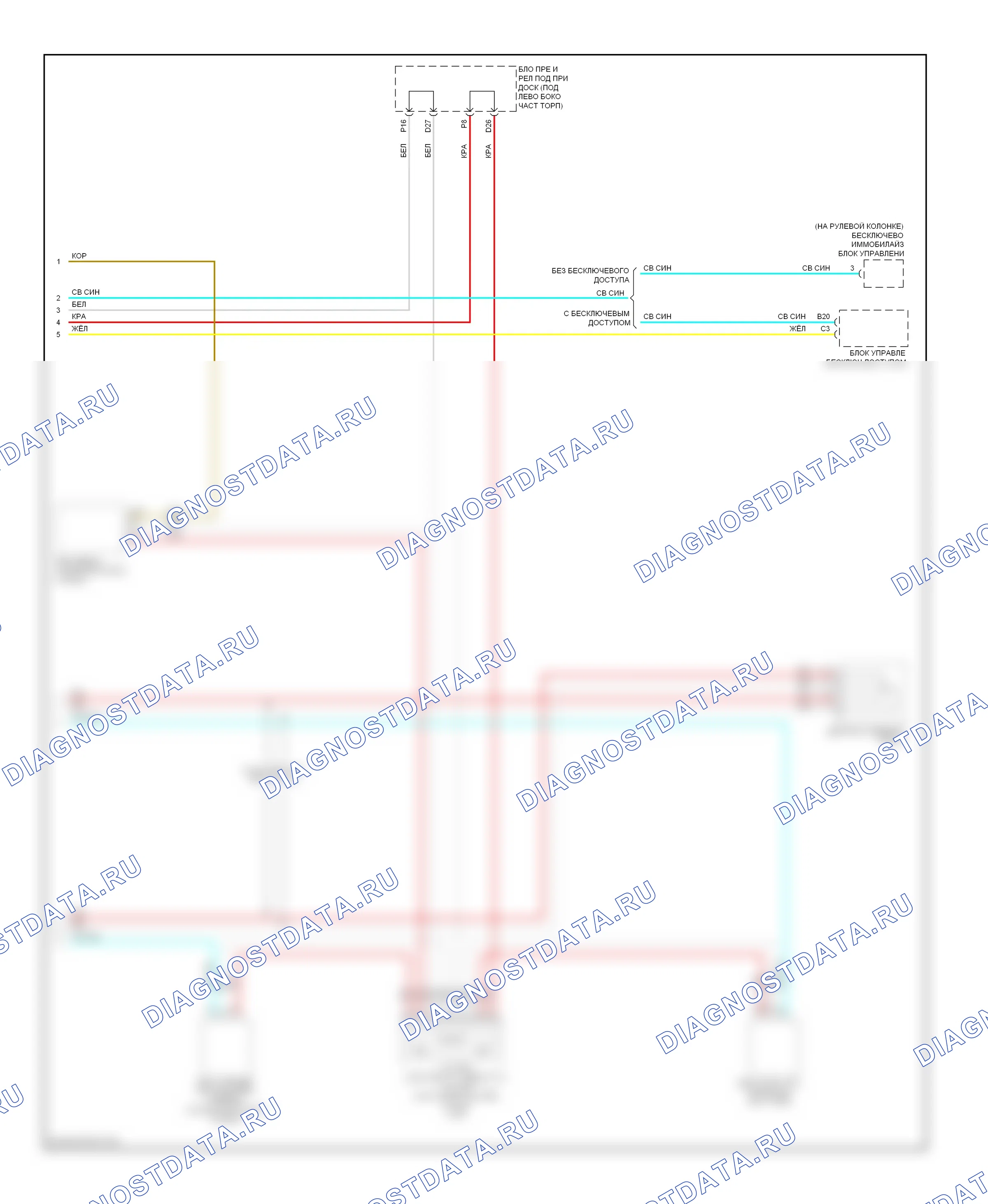Can шина — Электросхема диагностического разхъема, за исключением гибридного — Электросхема диагностического разхъема, за исключением гибридного (2 из 2). Honda Civic IX рестайлинг (2013-2016)