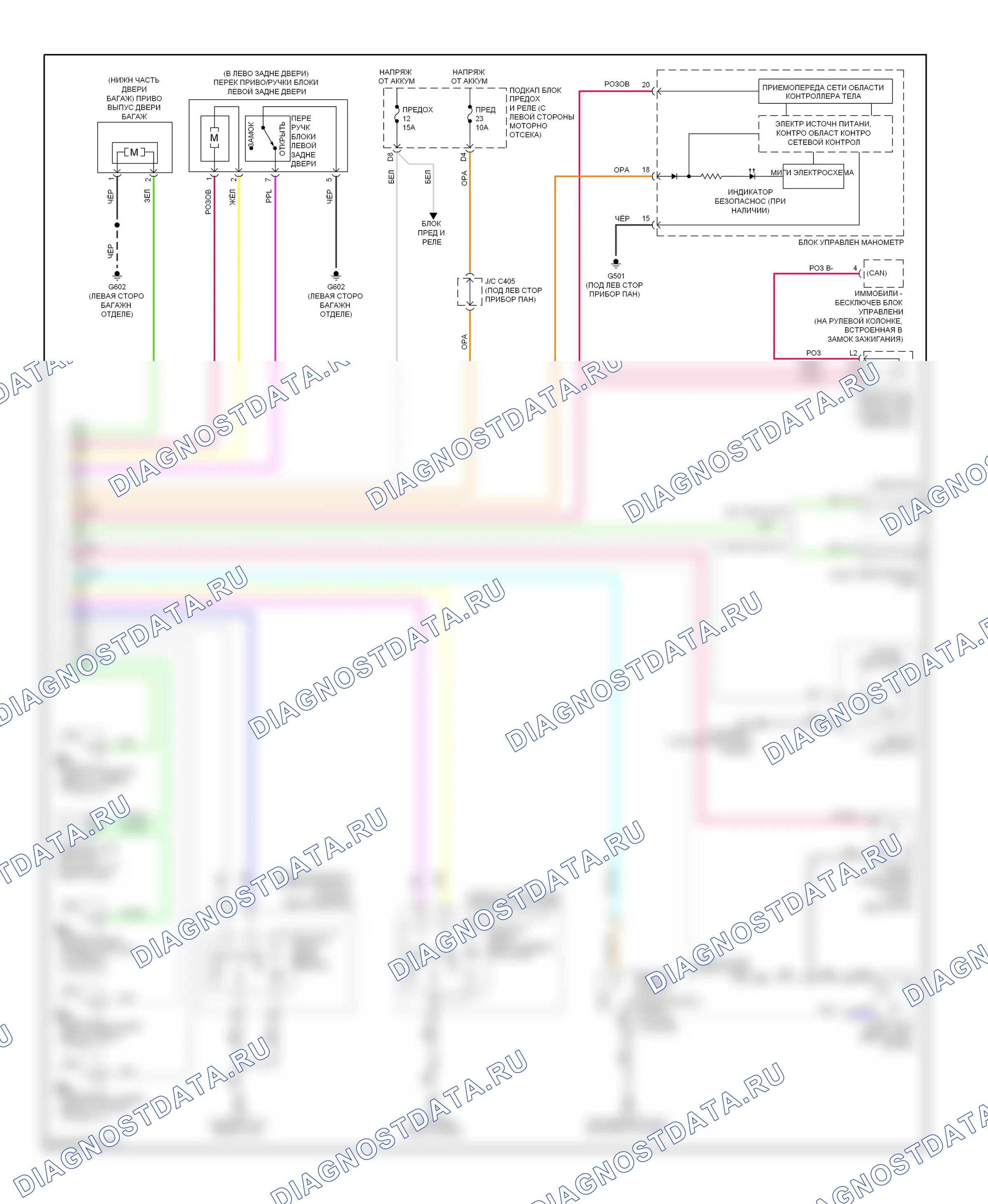 Сигнализация — Электросхема защиты от взлома — Электросхема защиты от взлома (2 из 2). Honda CR-V III рестайлинг (2009-2012)