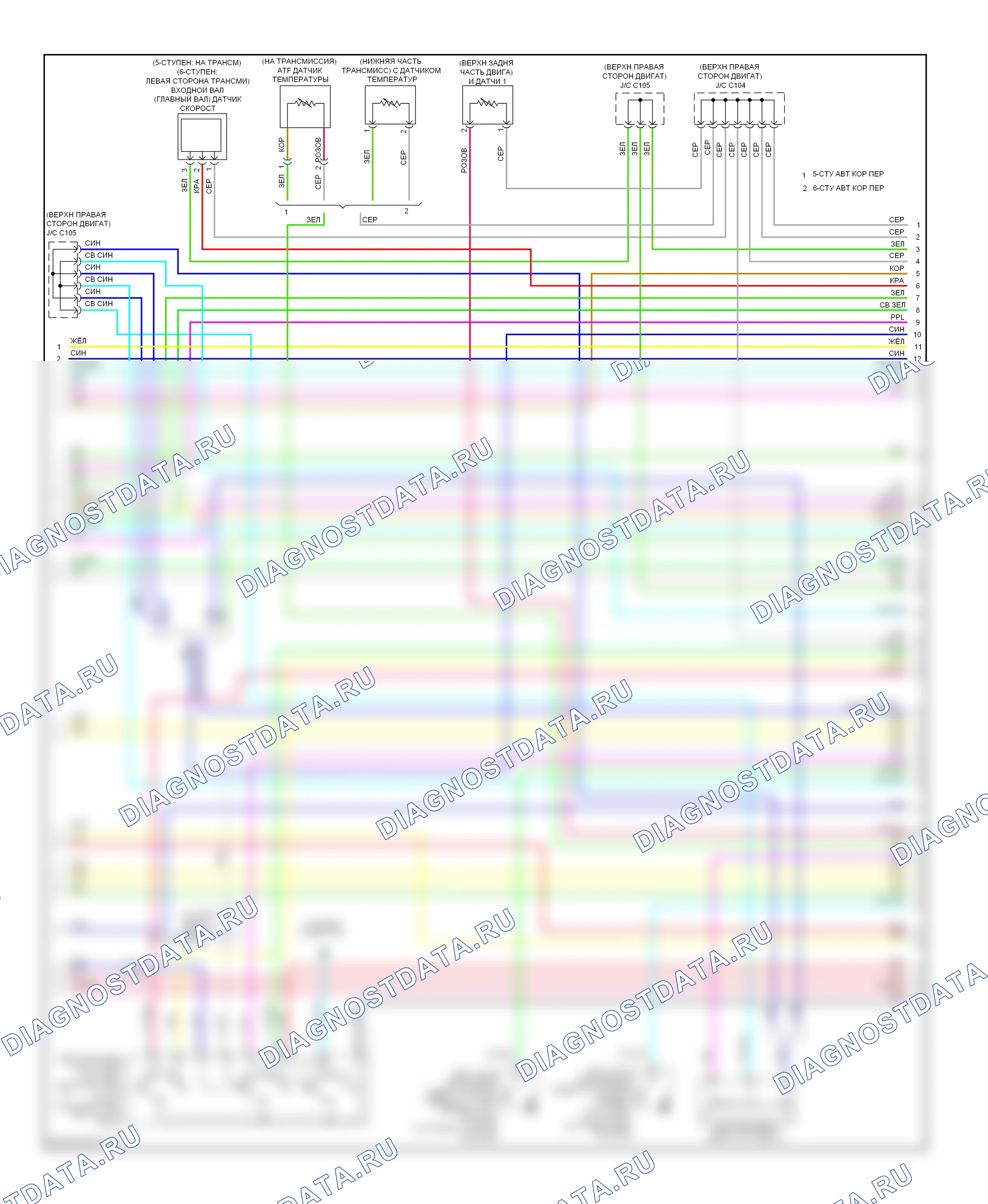 Двигатель — Электросхема двигателя 3.5l — Электросхема двигателя 3.5l (5 из 7). Honda Odyssey IV (2008-2013)