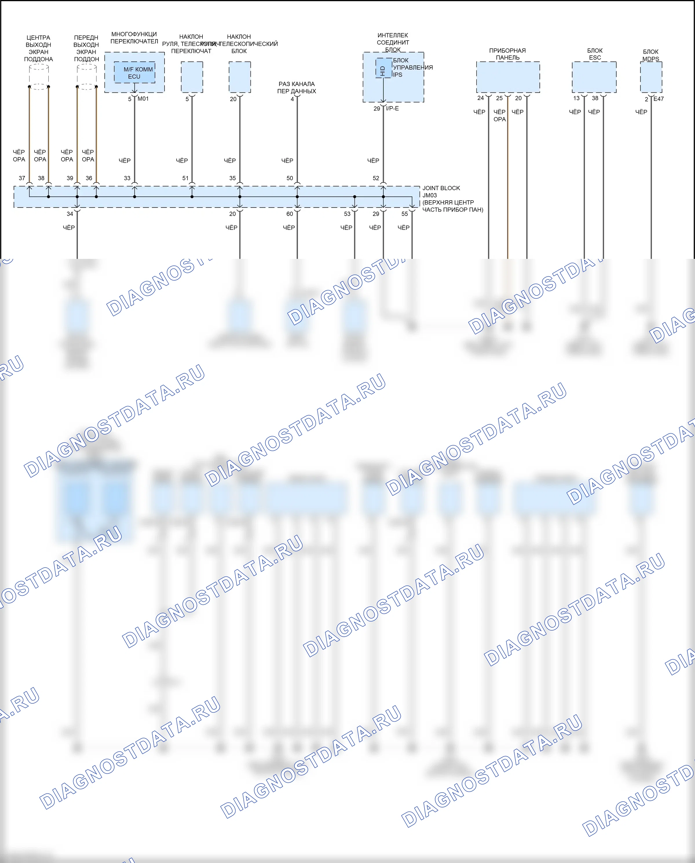 Точки подключения масс — Электросхема точек подключения масс — Электросхема точек подключения масс (2 из 5). Hyundai Azera II рестайлинг (2014-2017)