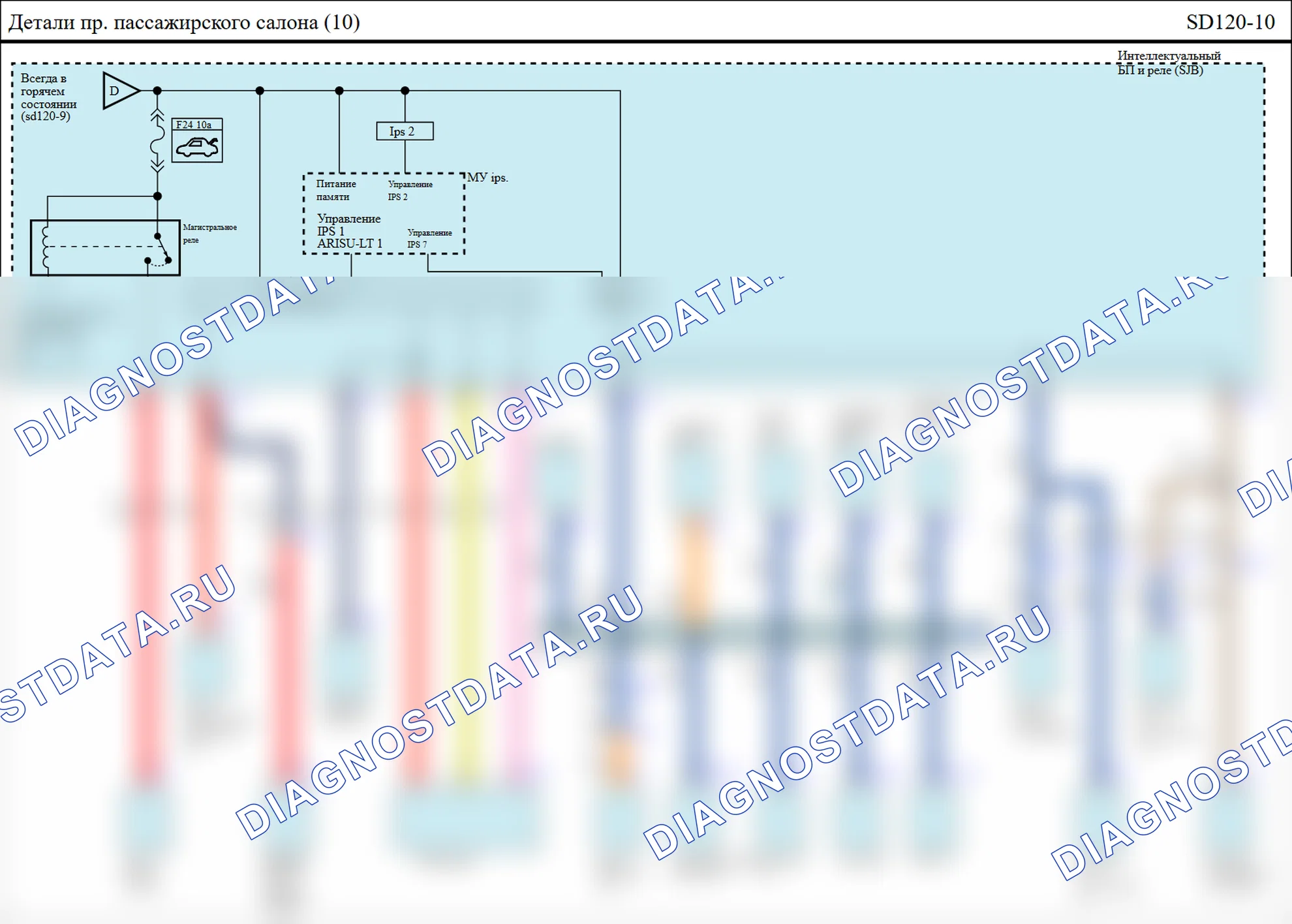 Питание и масса — Электросхема питания и массы — Электросхема питания и массы, Схема 62 из 78. Hyundai Elantra V рестайлинг (2013-2016)