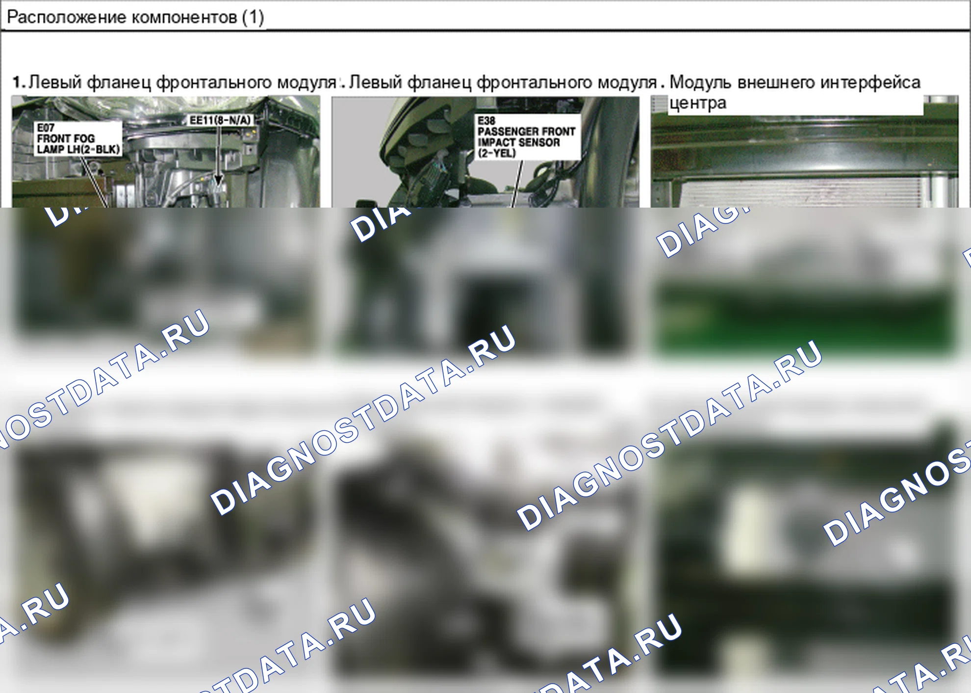 Расположение компонентов — Электросхема расположения компонентов — Электросхема расположения компонентов, Схема 1 из 42. Hyundai Elantra V рестайлинг (2013-2016)