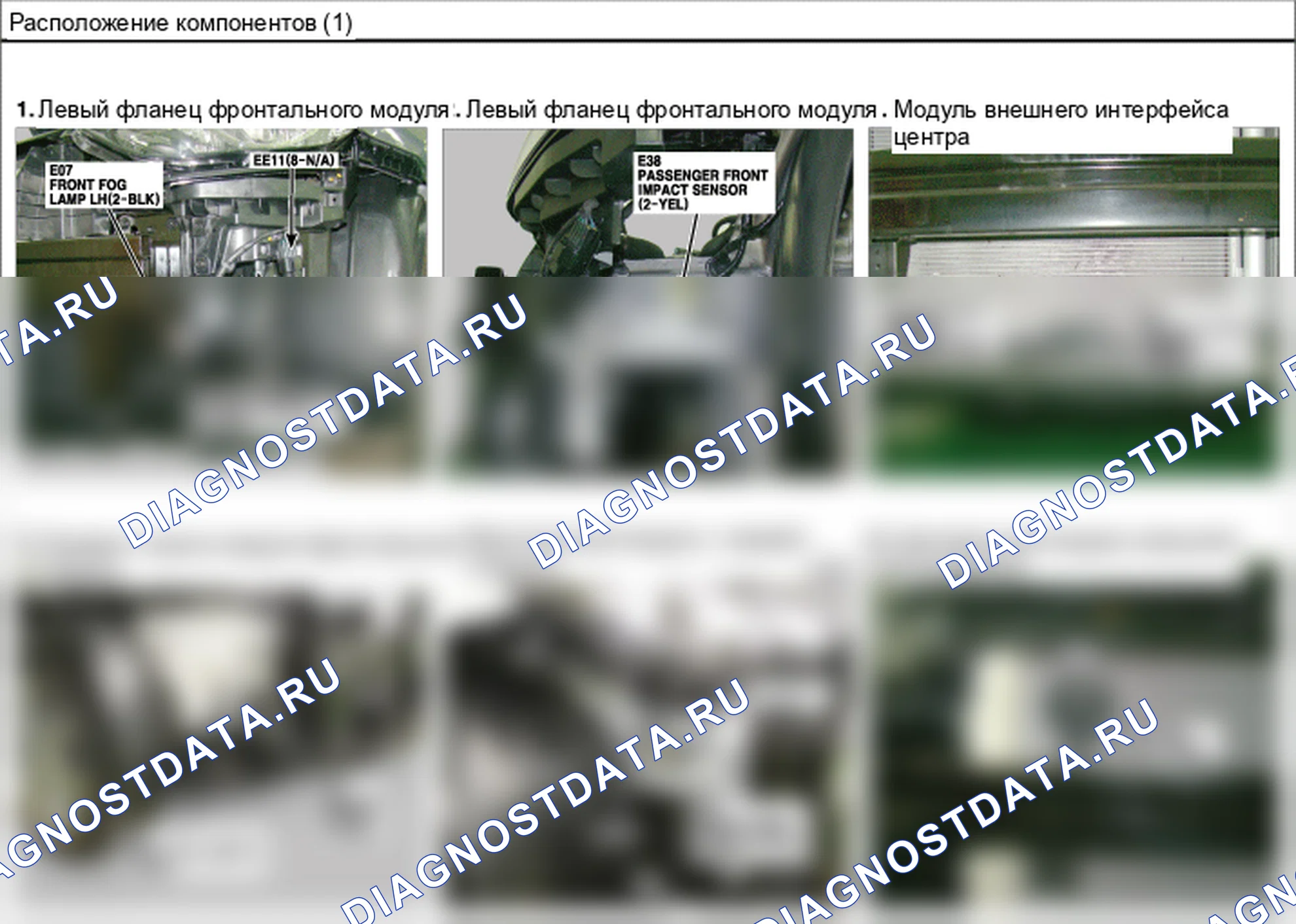 Расположение компонентов — Электросхема расположения компонентов — Электросхема расположения компонентов, Схема 2 из 42. Hyundai Elantra V рестайлинг (2013-2016)