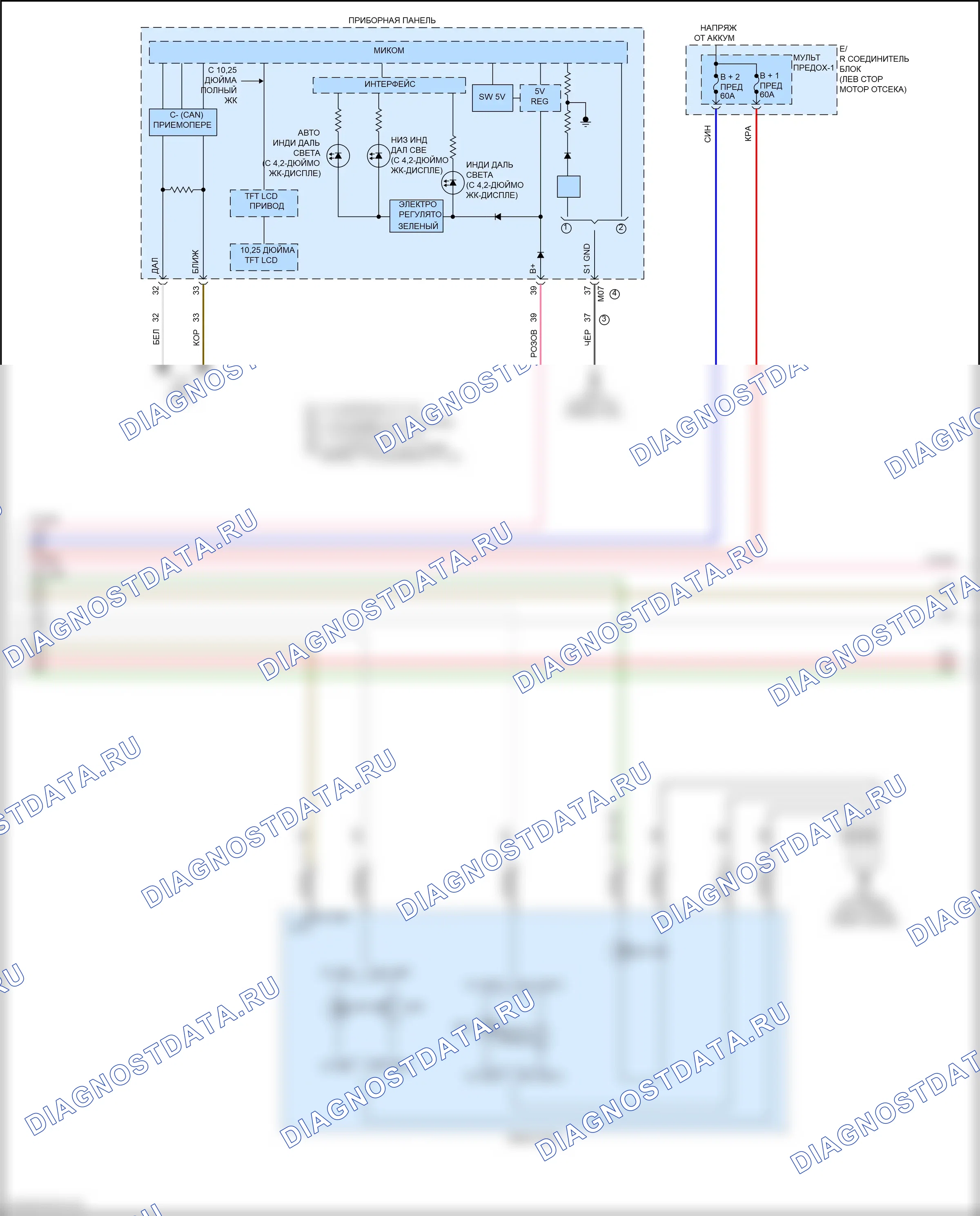Фары — Электросхема фар — Электросхема фар (2 из 3). Hyundai Elantra VII рестайлинг (2023-2024)