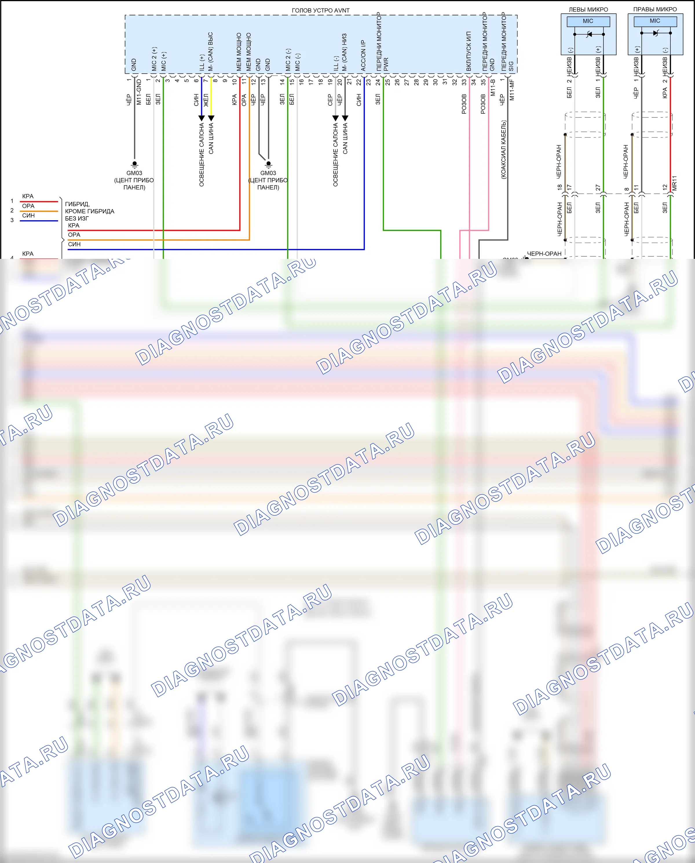 Системы помощи водителю — Электросхема навигации, с усилителем — Электросхема навигации, с усилителем (2 из 4). Hyundai Elantra VII рестайлинг (2023-2024)