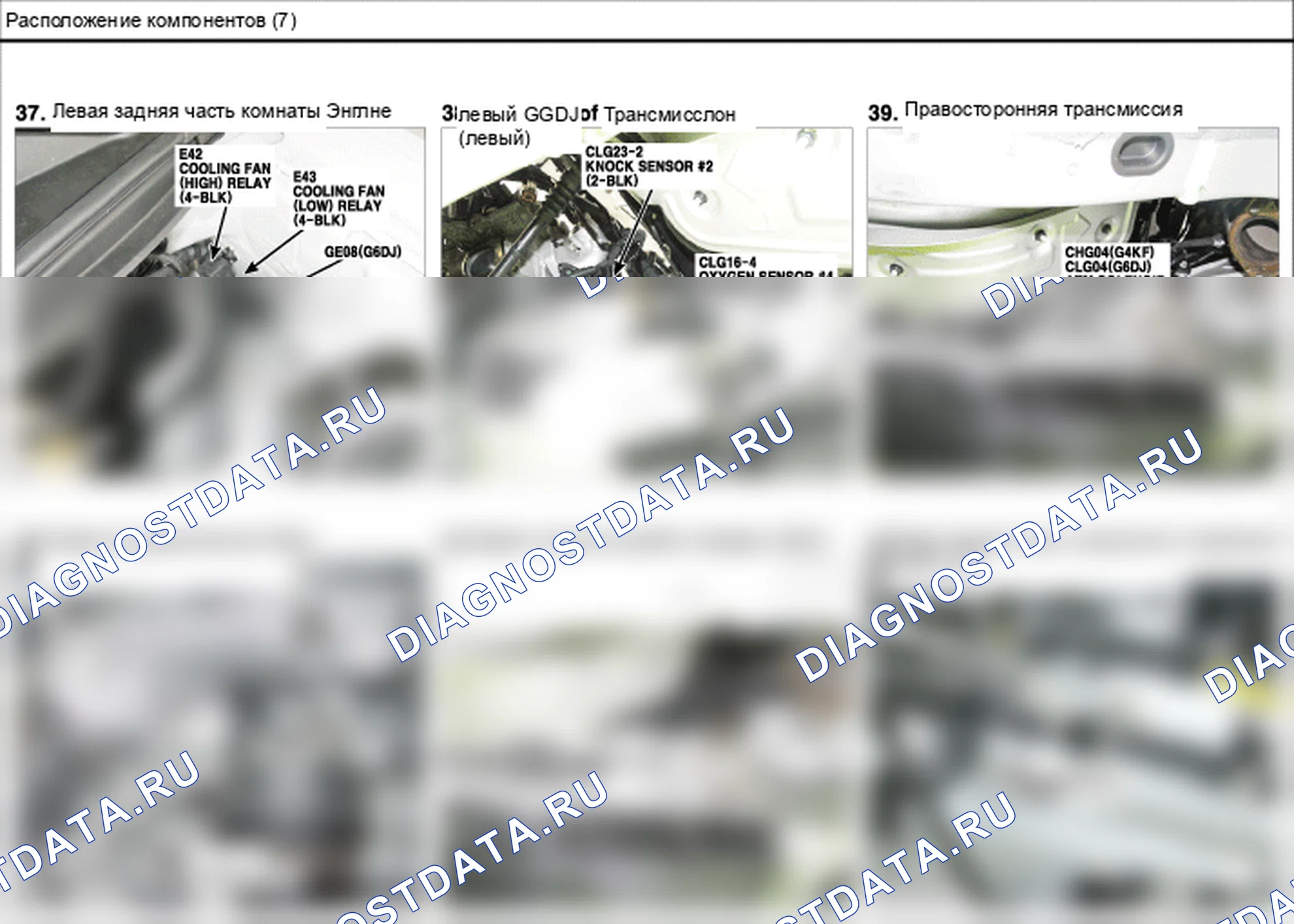 Расположение компонентов — Электросхема расположения компонентов — Электросхема расположения компонентов, Схема 13 из 46. Hyundai Genesis Coupe(Bk)-U.S. I (2013-2013)