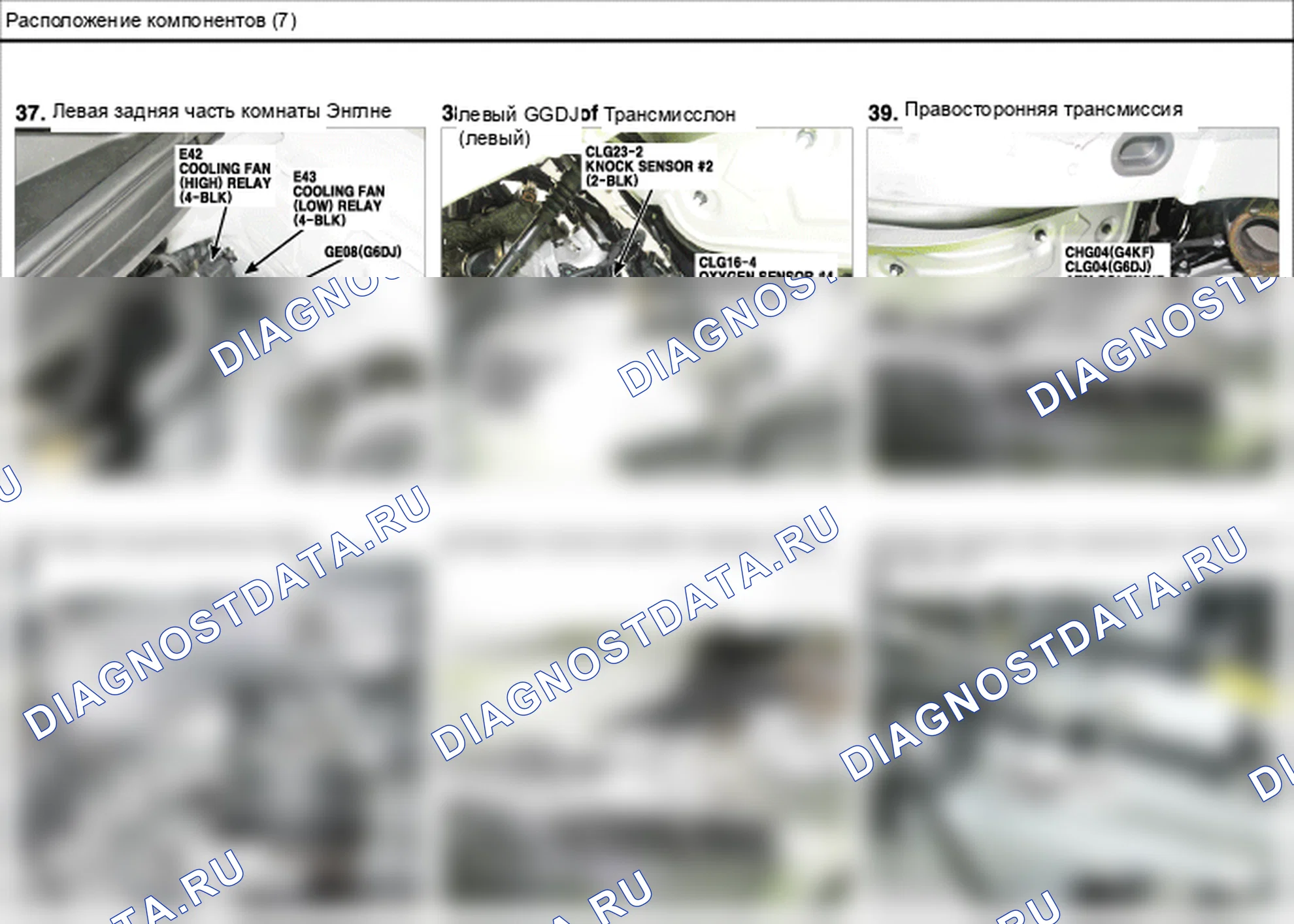 Расположение компонентов — Электросхема расположения компонентов — Электросхема расположения компонентов, Схема 14 из 46. Hyundai Genesis Coupe(Bk)-U.S. I (2013-2013)