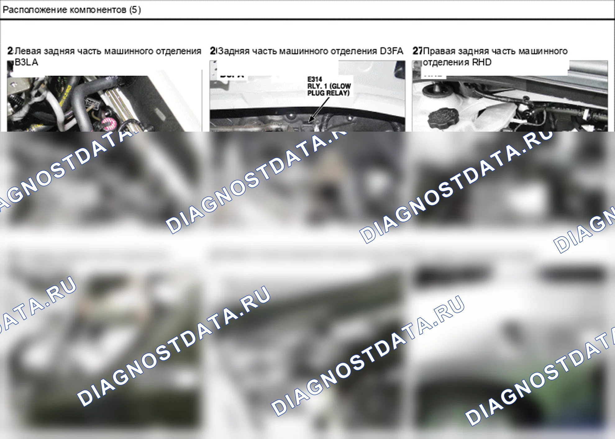 Расположение компонентов — Электросхема расположения компонентов — Электросхема расположения компонентов, Схема 17 из 136. Hyundai GRAND i10/Xcent BA (2014-2017)